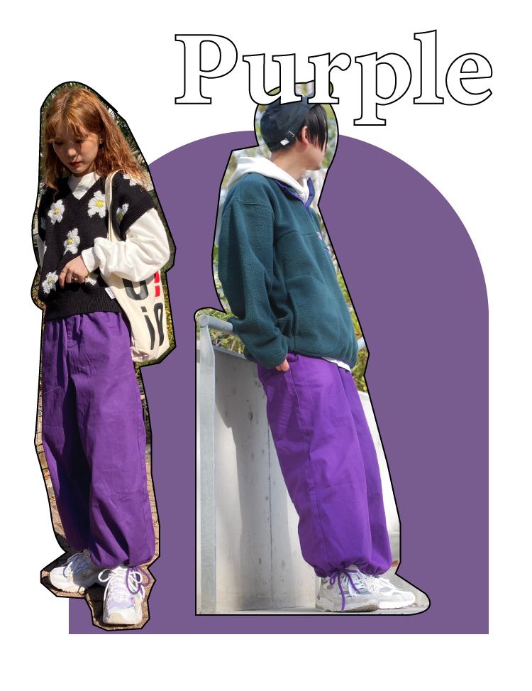 カラー別スノーパンツコーデ parple