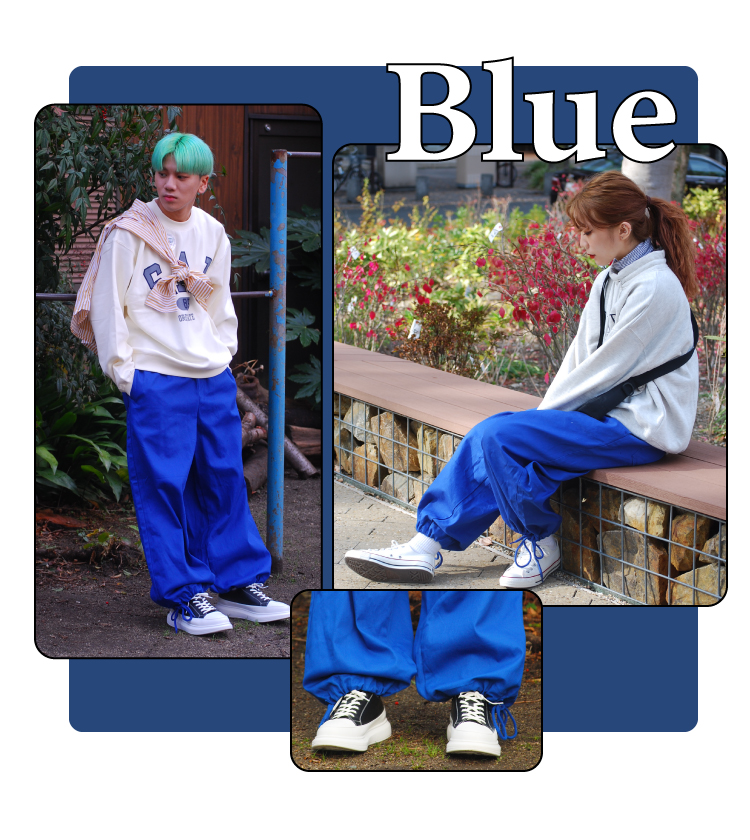 カラー別スノーパンツコーデ blue