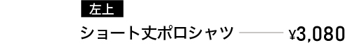ショート丈ポロシャツ　￥3,080