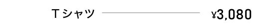 Tシャツ　￥3,080