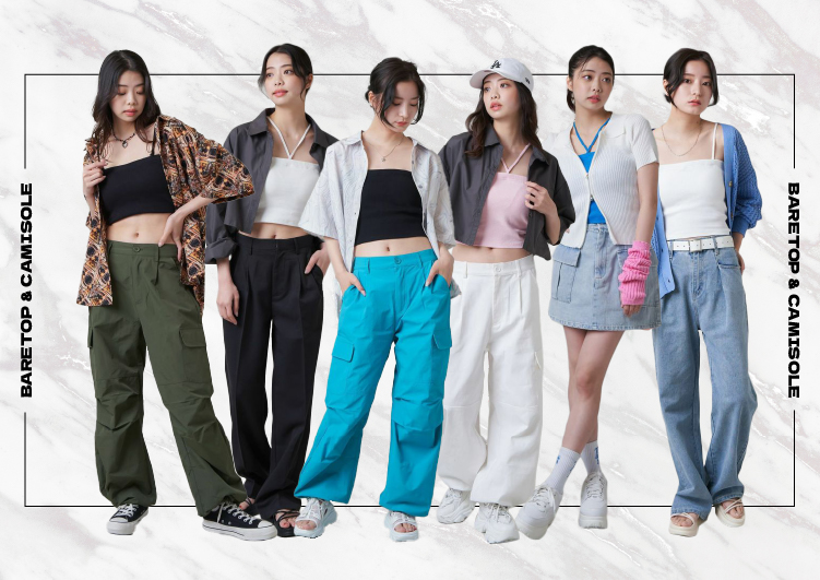 ベアトップとキャミソール