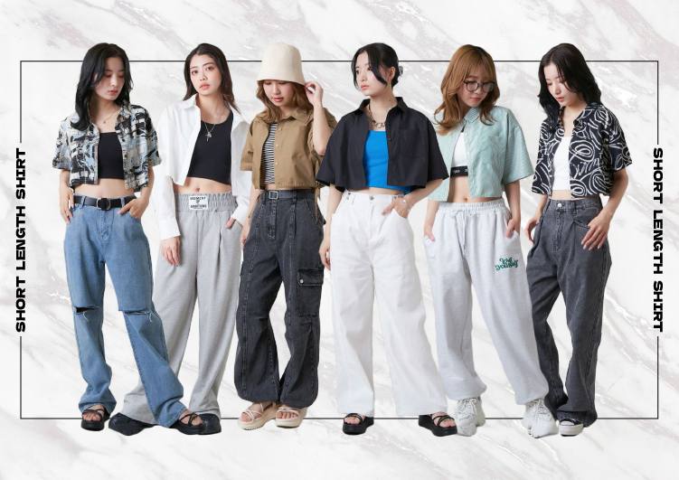 ショート丈シャツ