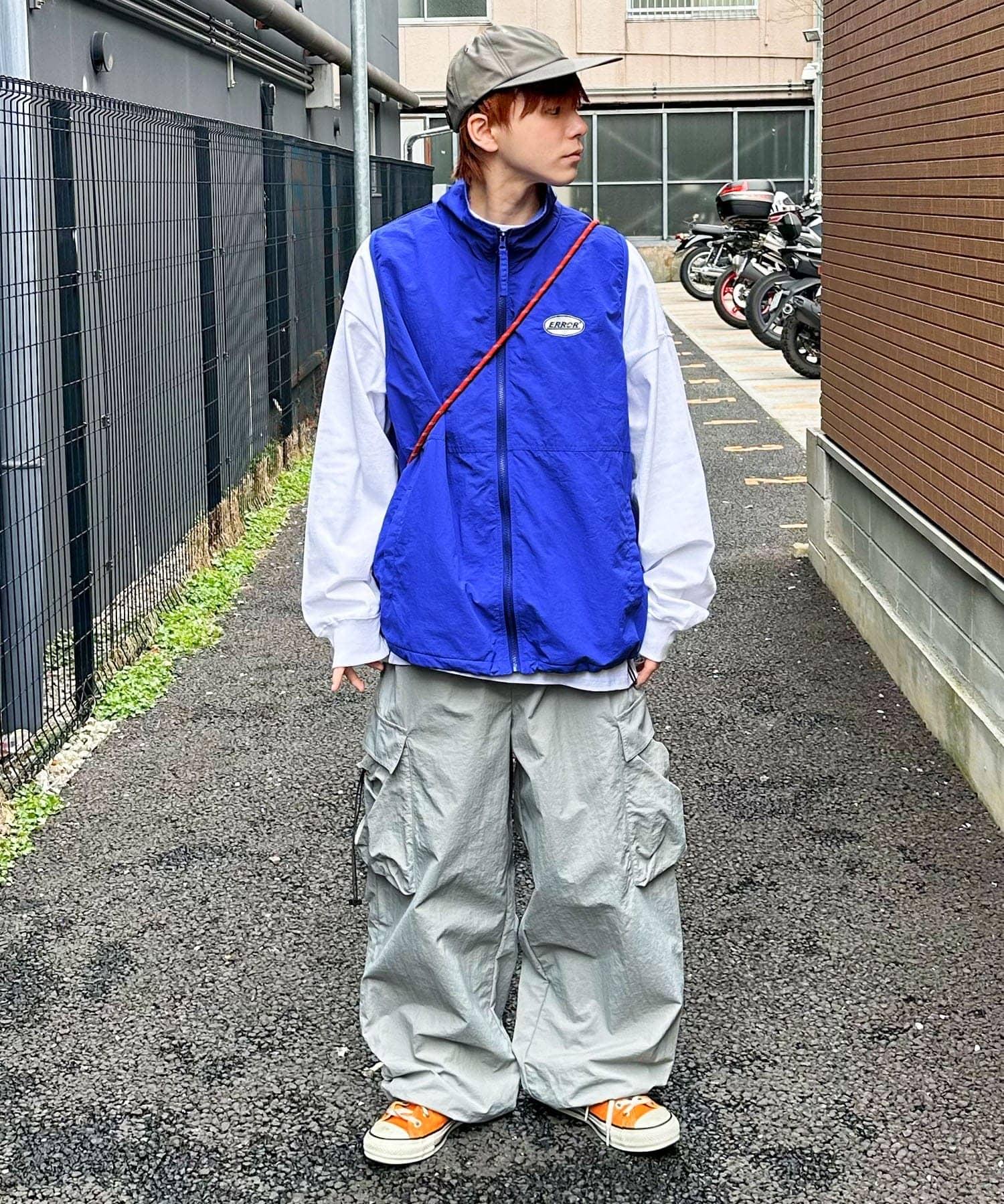 ナイロンベスト コーディネート3