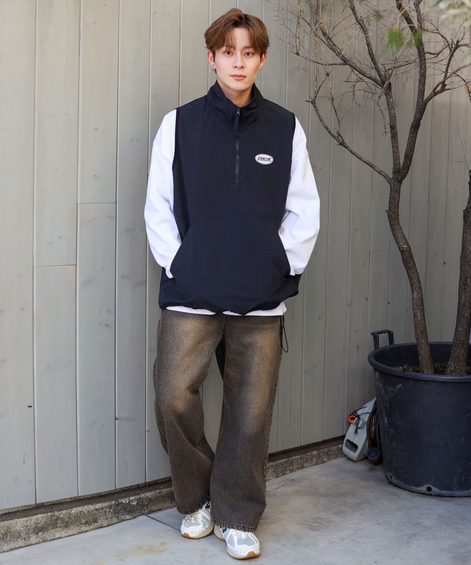 ナイロンベスト コーディネート4