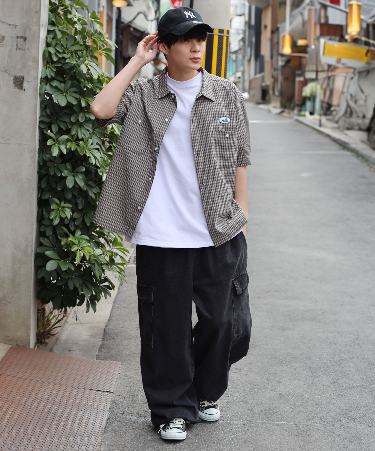 チェックシャツ コーディネート6