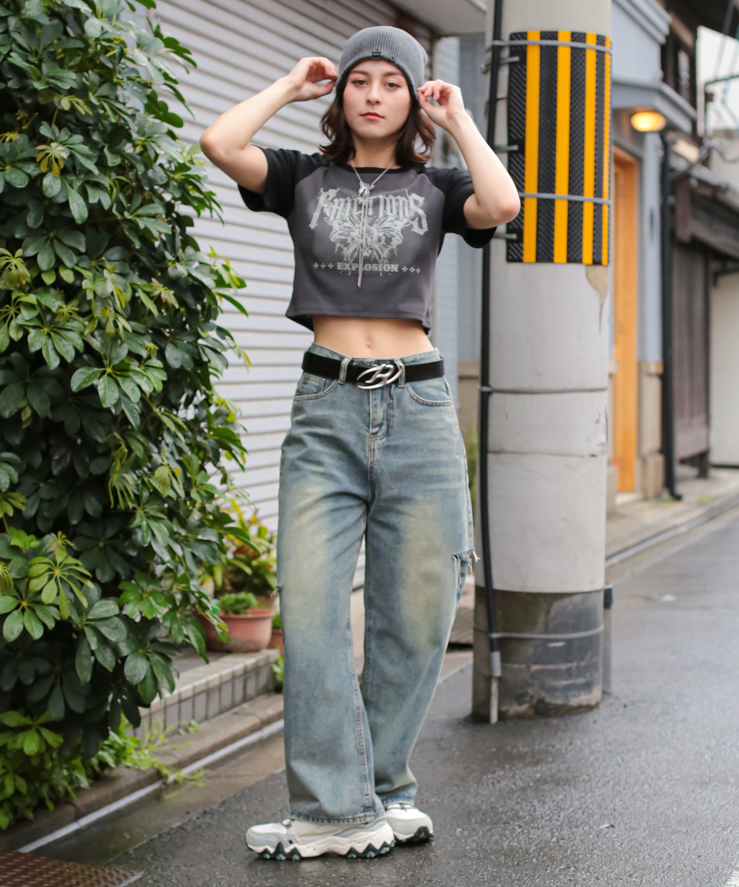 ショート丈Tシャツ2