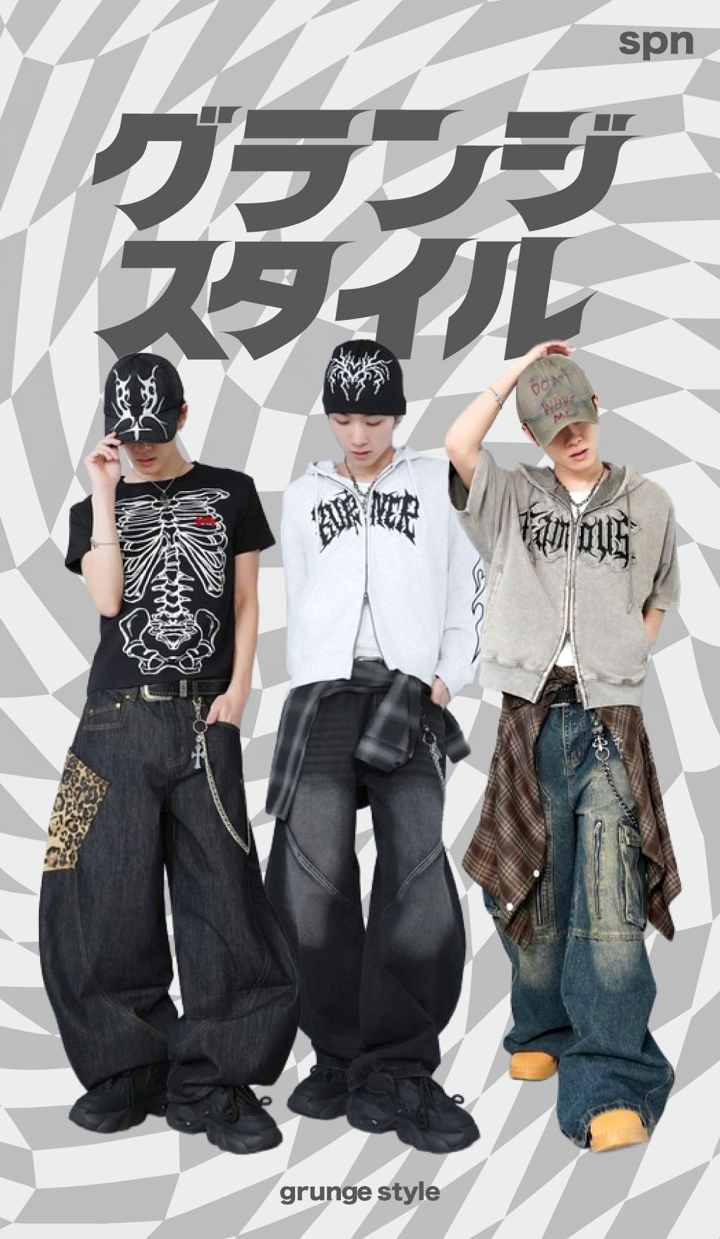 SPINNS メンズ グランジスタイル
