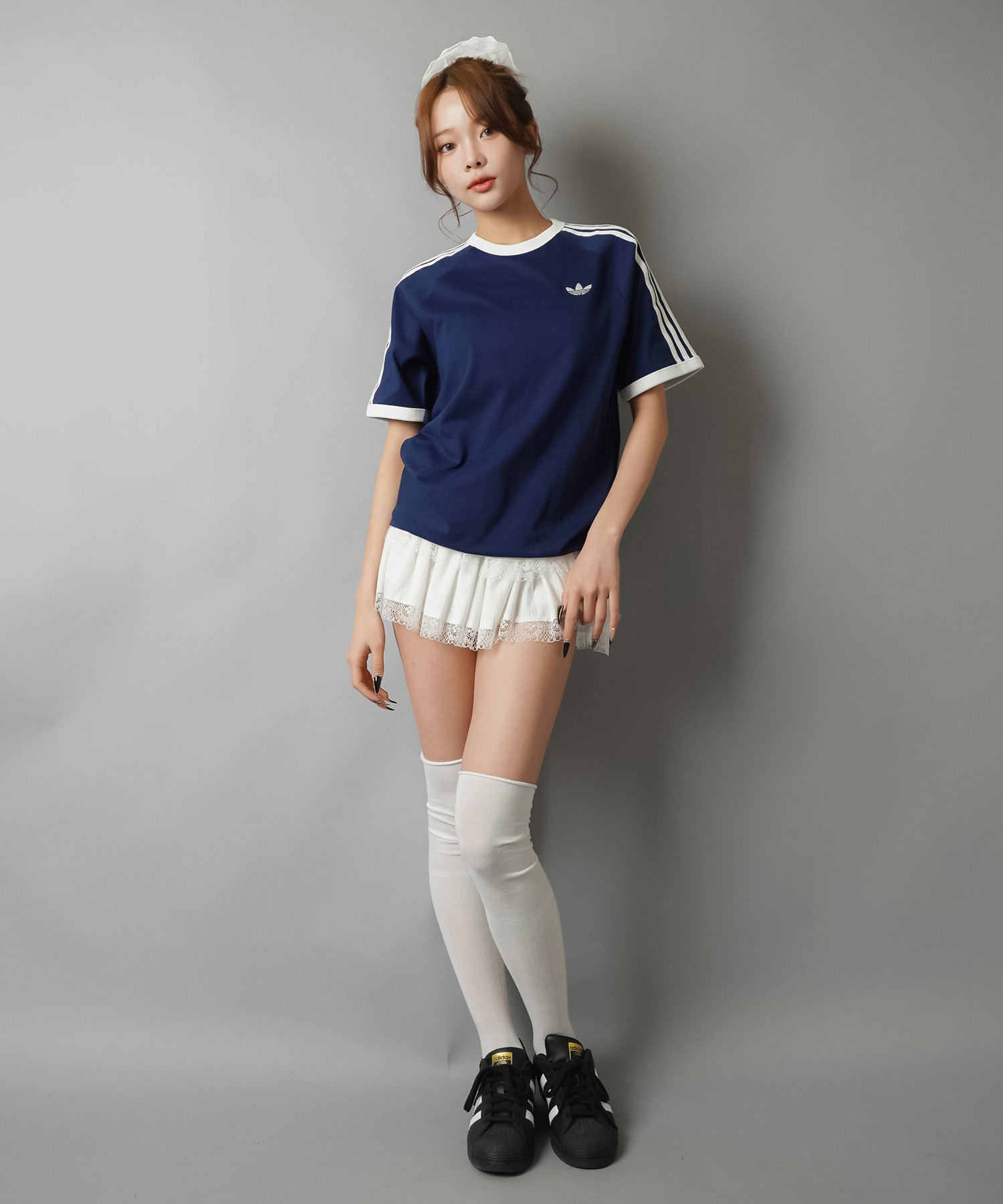 ネイビー 全身コーデ