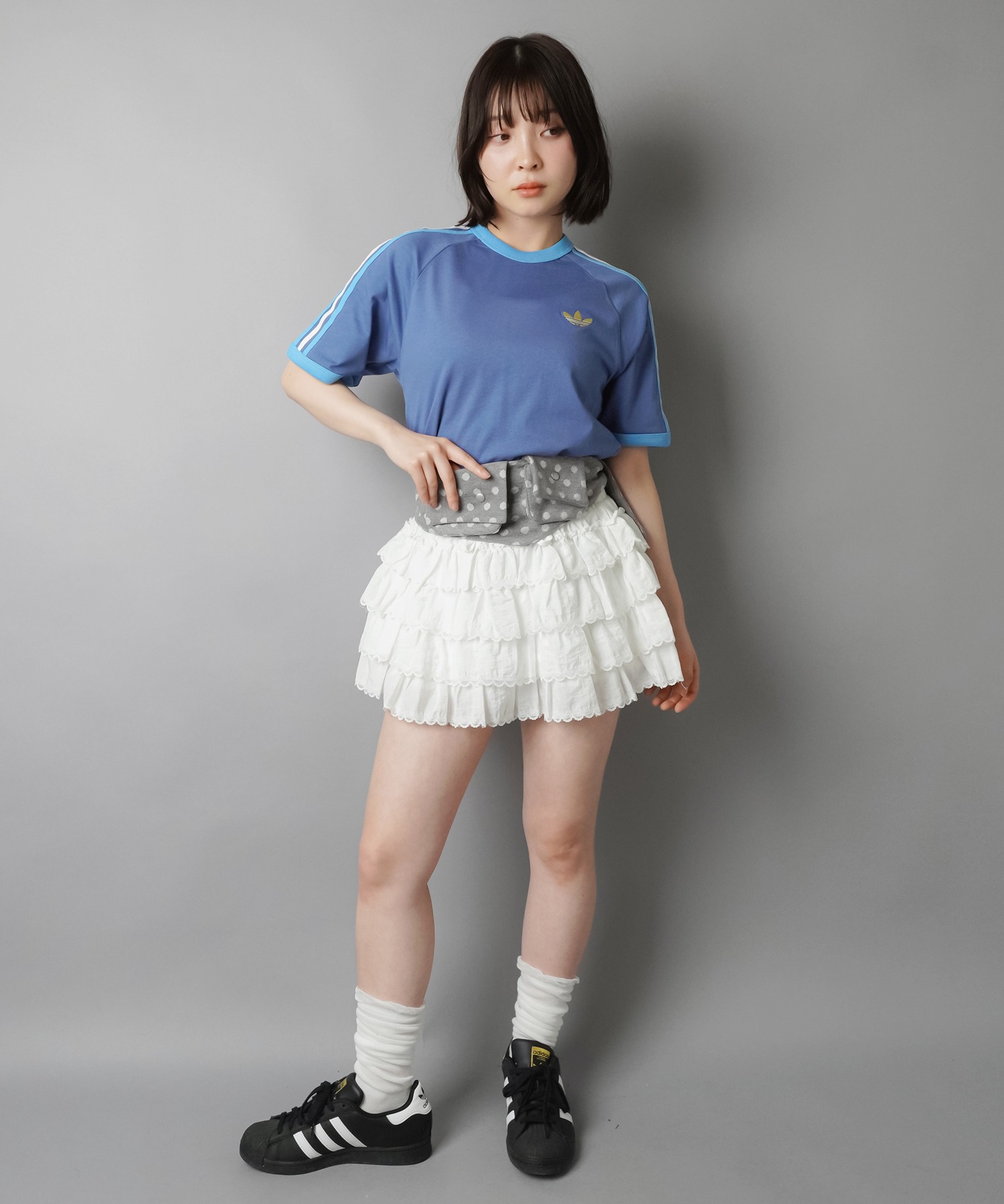 ブルー 全身コーデ