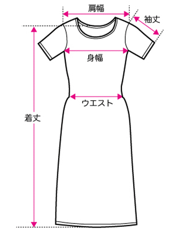 サイズガイド ワンピース FRONT