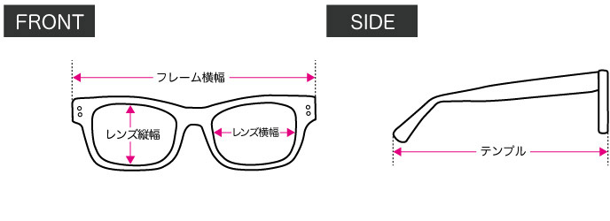 サイズガイド メガネ