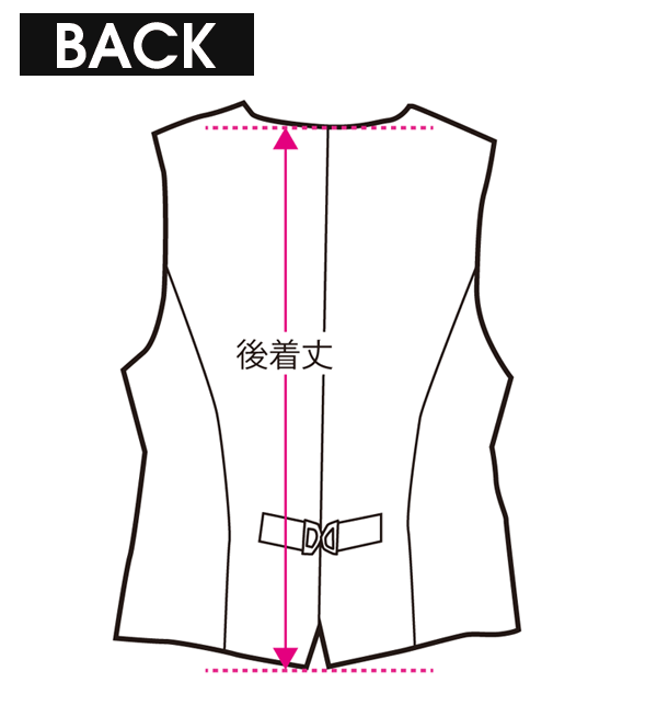 サイズガイド ベスト BACK