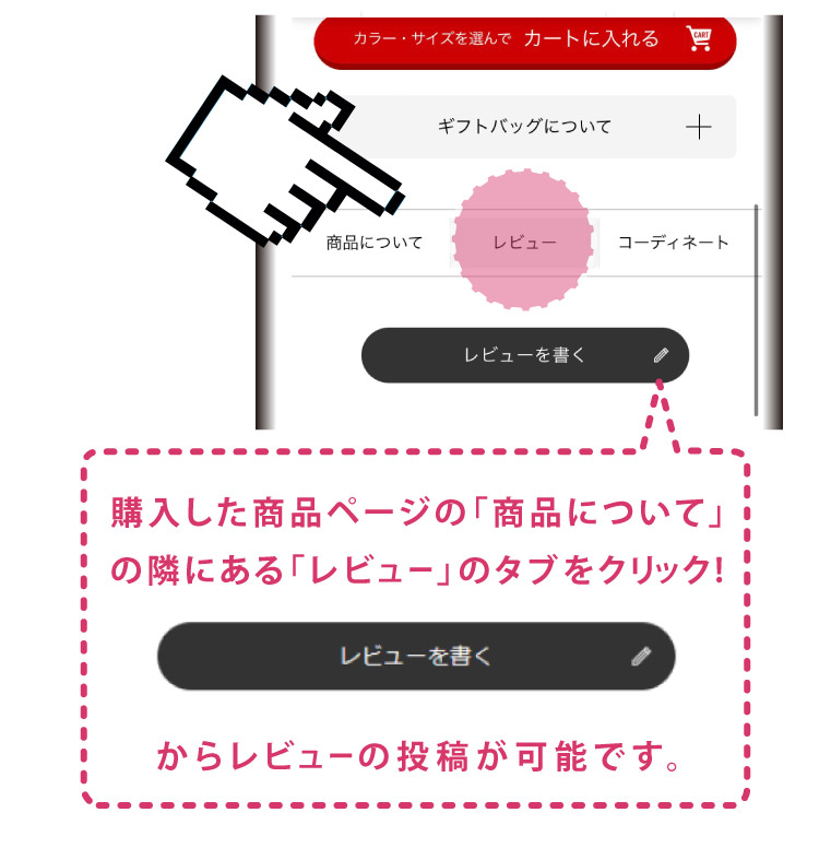 購入した商品ページから