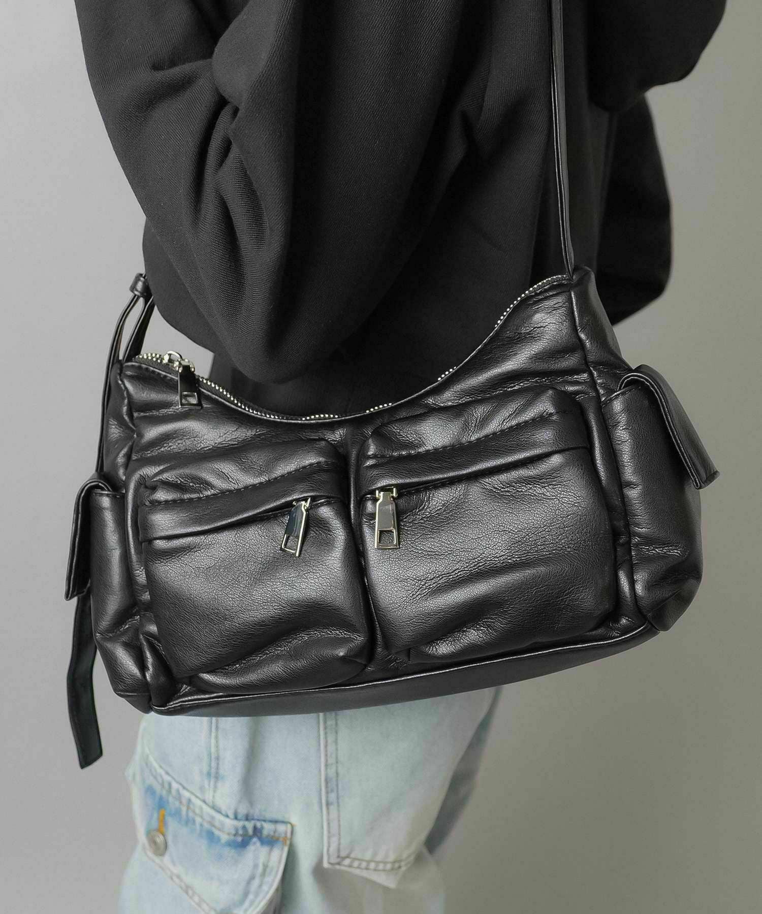 sn777❗ショルダーバッグ❗ JIL SANDER Leather GOJI MINI 2-way bag Shoulder Bag gray WS26725