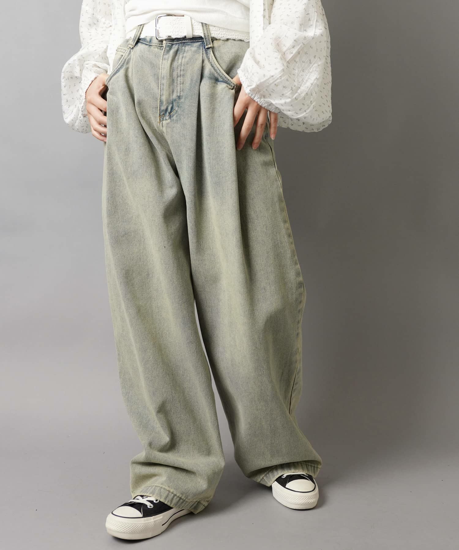累計販売1万本突破!! ≪バレルシルエットパンツ≫XS,S,M展開/デニム