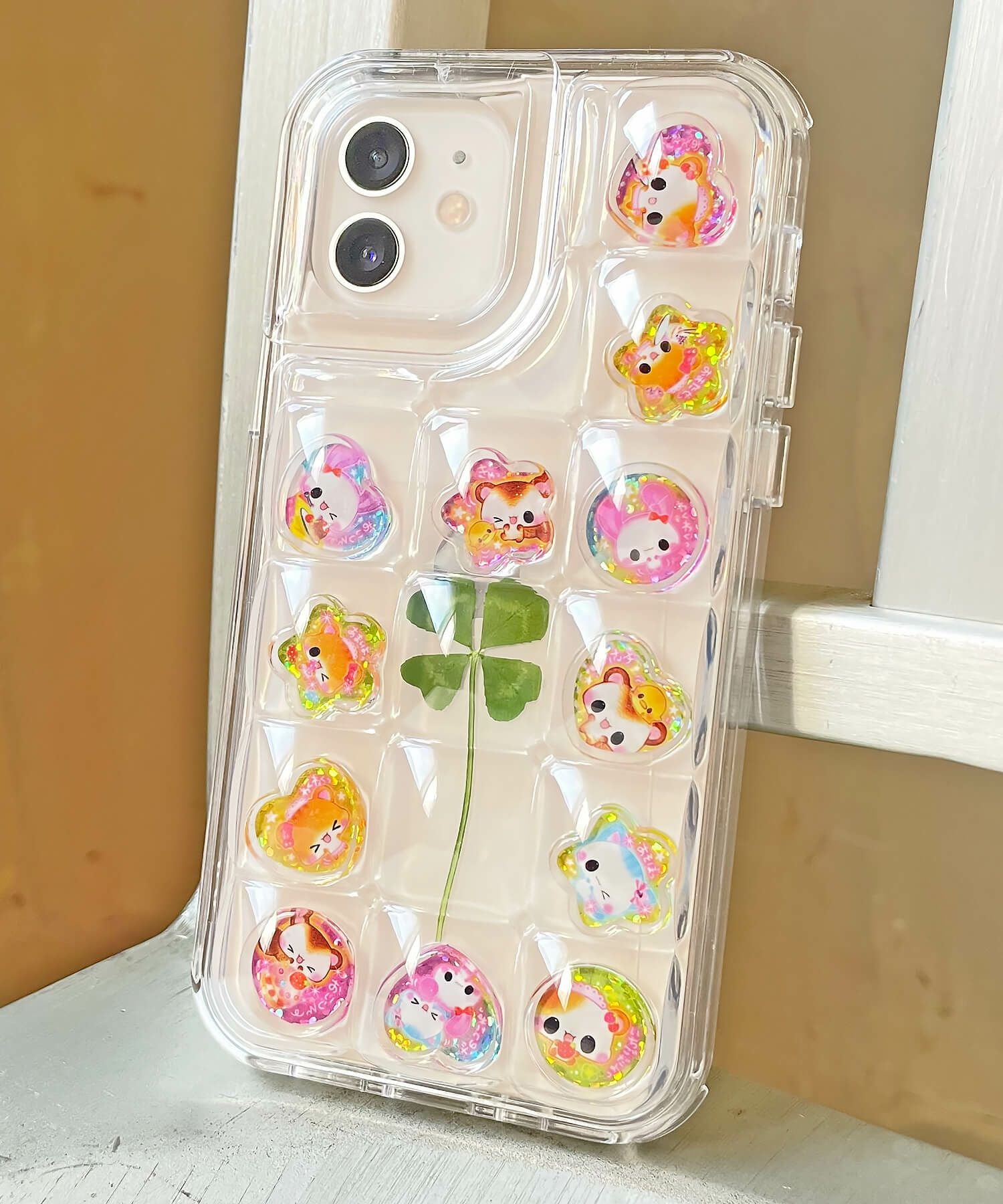 SNSで大バズり！＼とじこめ／ぽこぽこスマホケース /クリア/iPhone