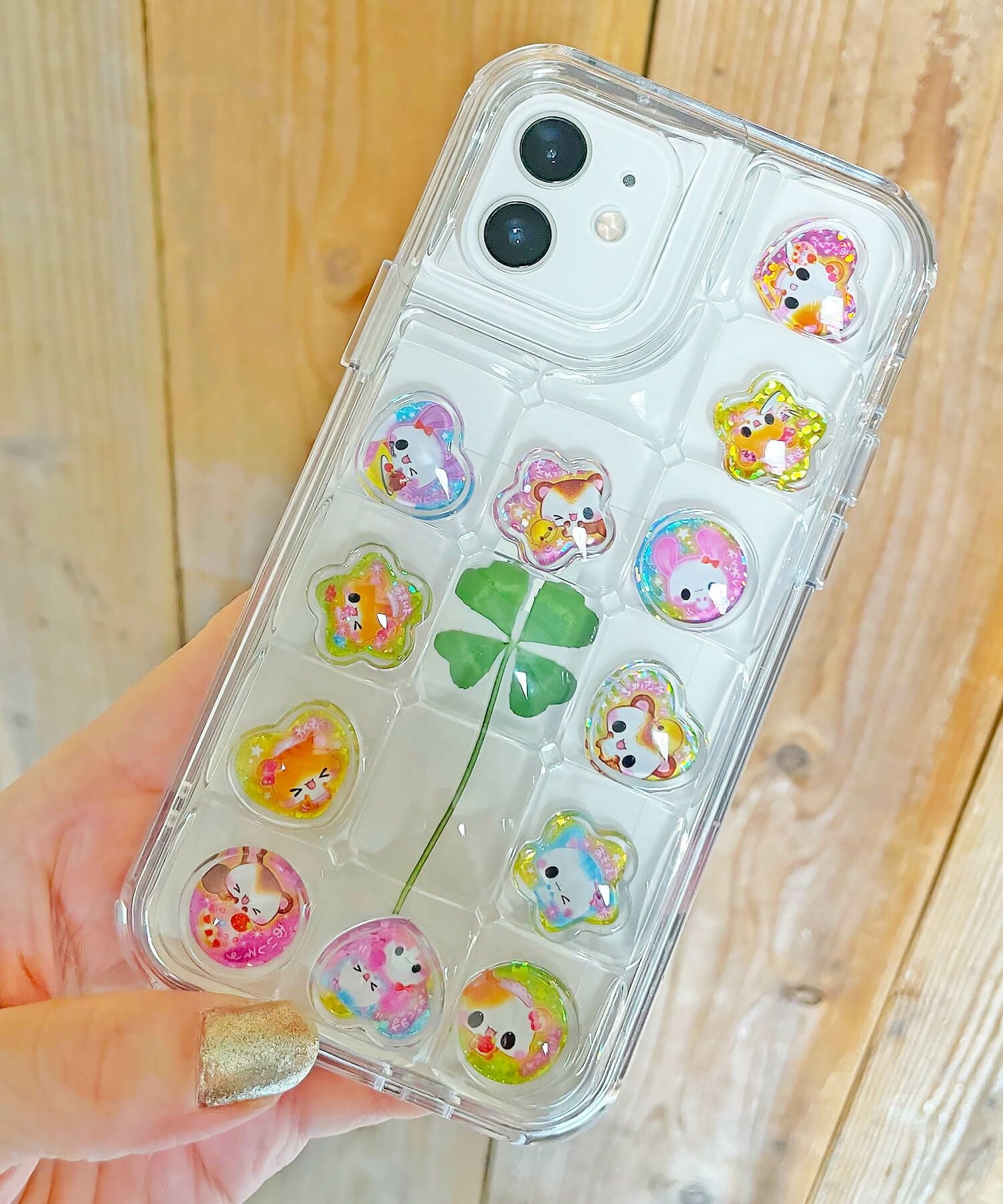 SNSで大バズり！＼とじこめ／ぽこぽこスマホケース /クリア/iPhone