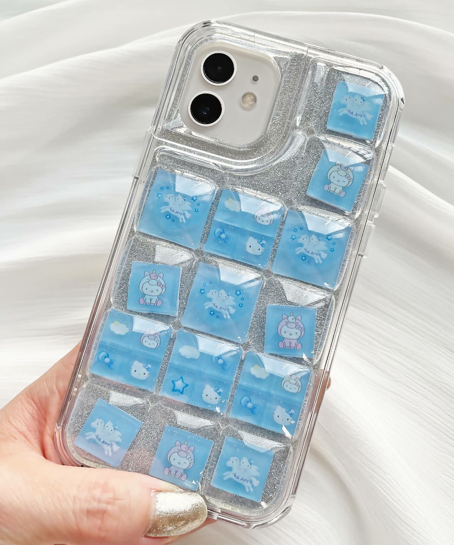 【超美品】【ほぼ新品】ドコモスマホ&ケースセット SNSで大バズり！＼とじこめ／ぽこぽこスマホケース /クリア/iPhone