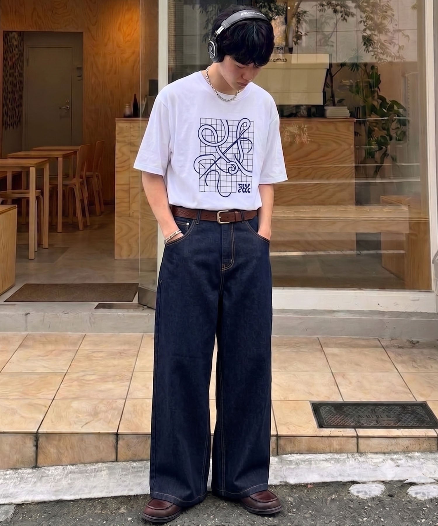 28%OFF】ヴィンテージライクバギーワイドデニムパンツ/ユニセックス