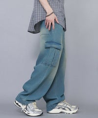 サックスブルーxベージュ