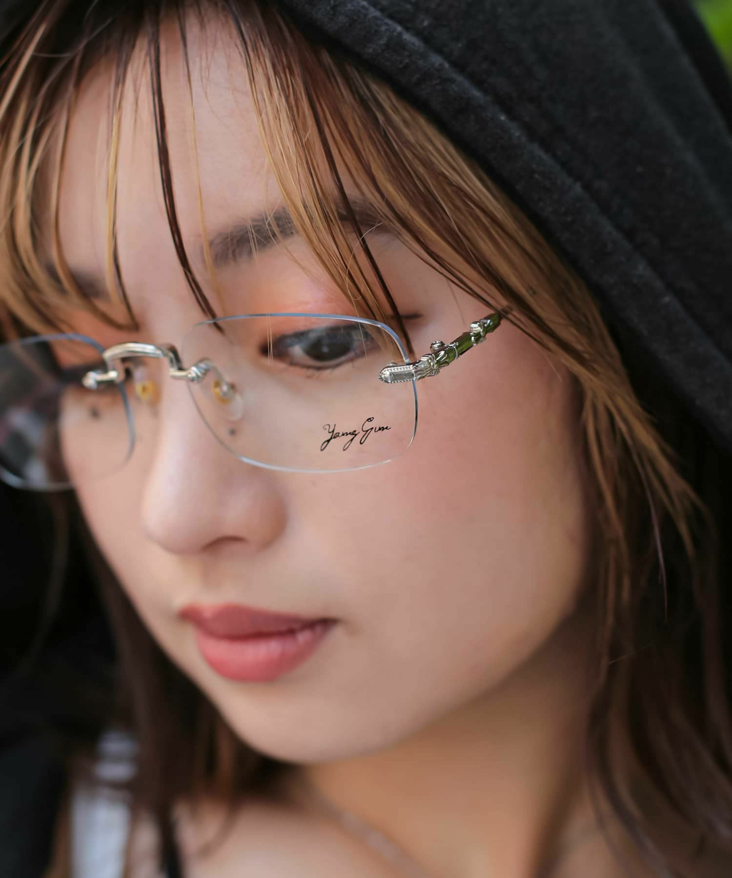 リムレスメガネ/フレームレスメガネ/ロゴ入り | SPINNS WEB STORE