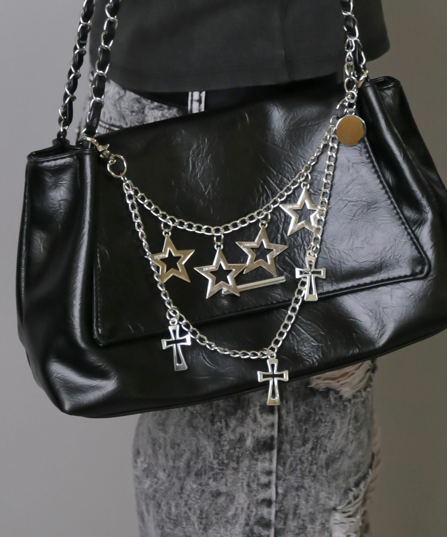 ウォレットチェーン/バッグチェーン/2連モチーフ＜メール便対応