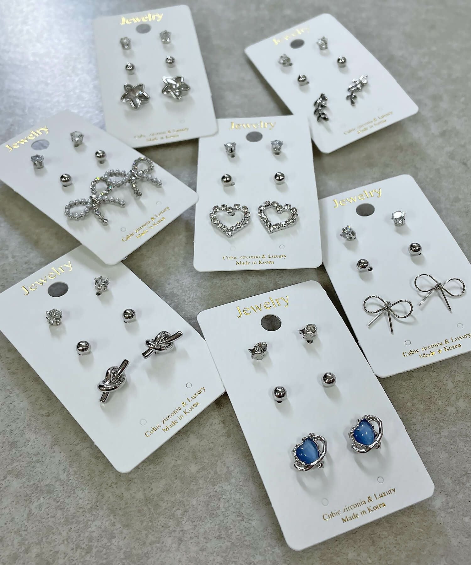6個セットメタルピアス/モチーフ＜メール便対応＞ | SPINNS WEB STORE