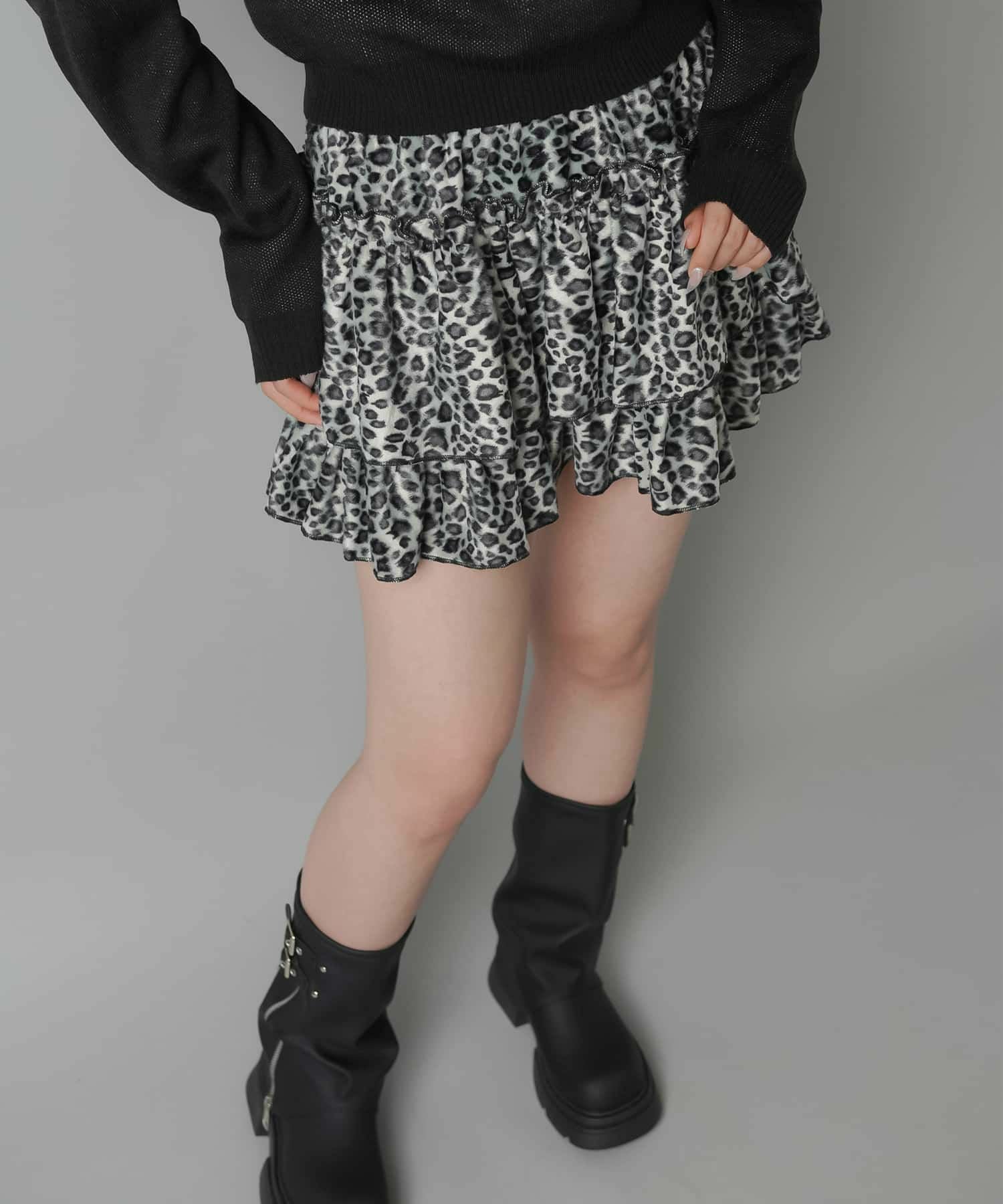 34%OFF】ヒョウ柄ミニスカート/スカパン｜トレンドアイテム｜SPINNS