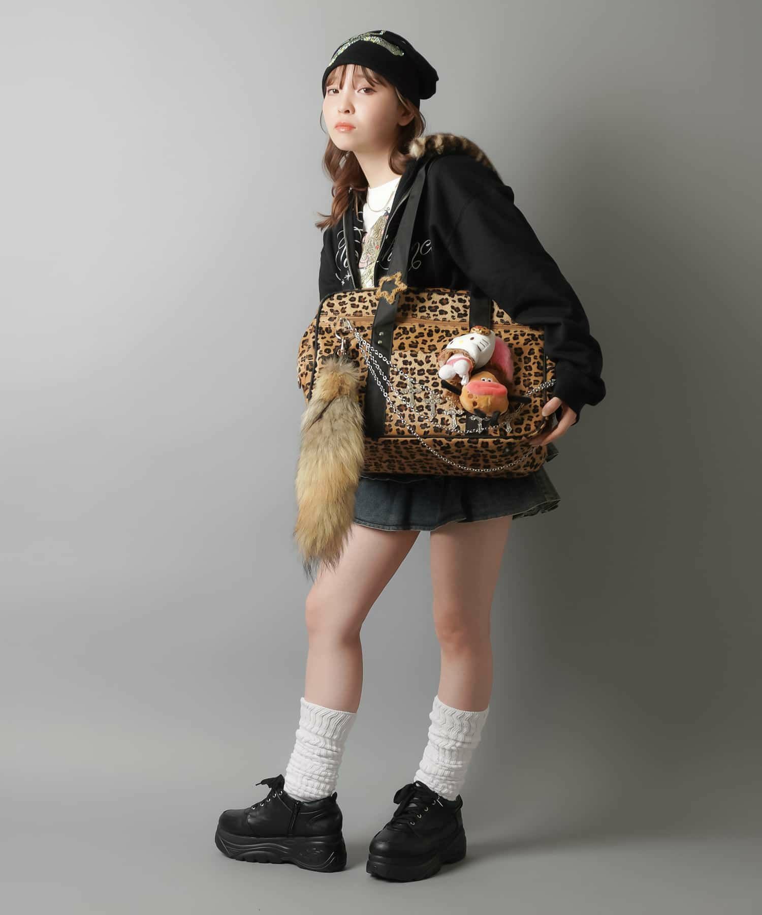 平成ギャルのおしゃれアイテム！40cmフェイクファーしっぽキーホルダー