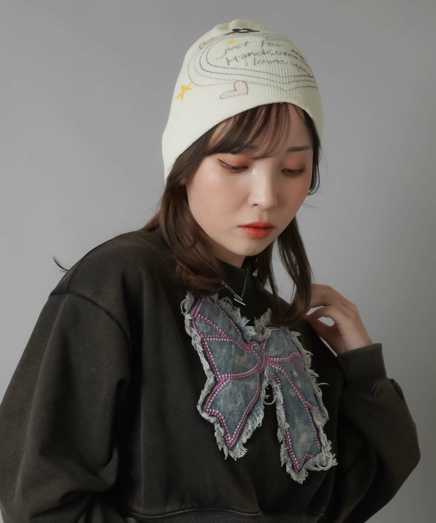 97%OFF】シングルビーニー/ニット帽/プリントロゴ＜メール便対応