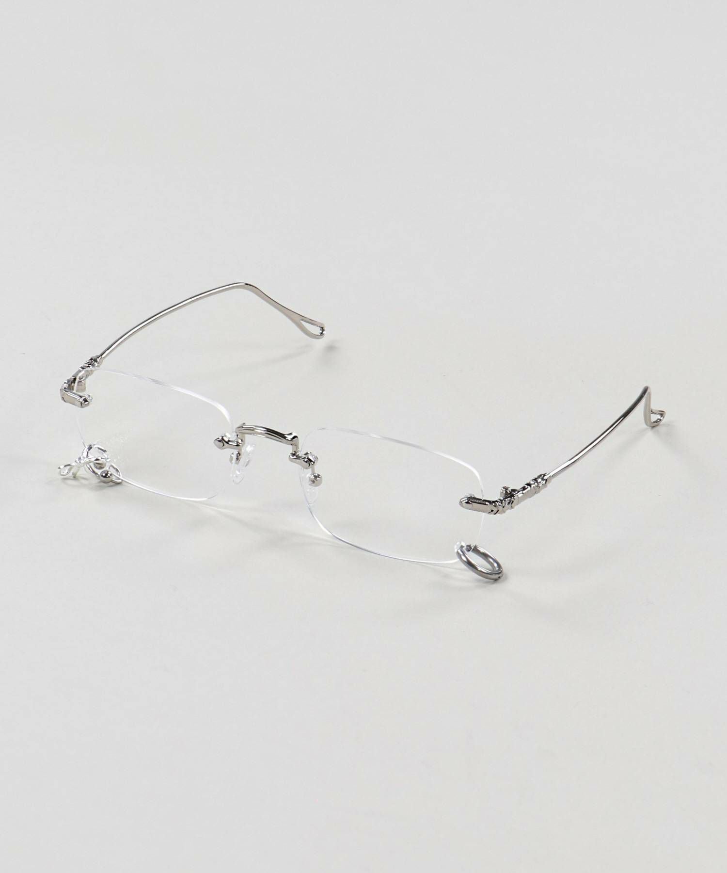 ★アラミスインターナショナル　リムレス　度入メガネ　6107 56◻︎16 リムレスメガネ/ピアス/フレームレスメガネ #ギークシック | SPINNS