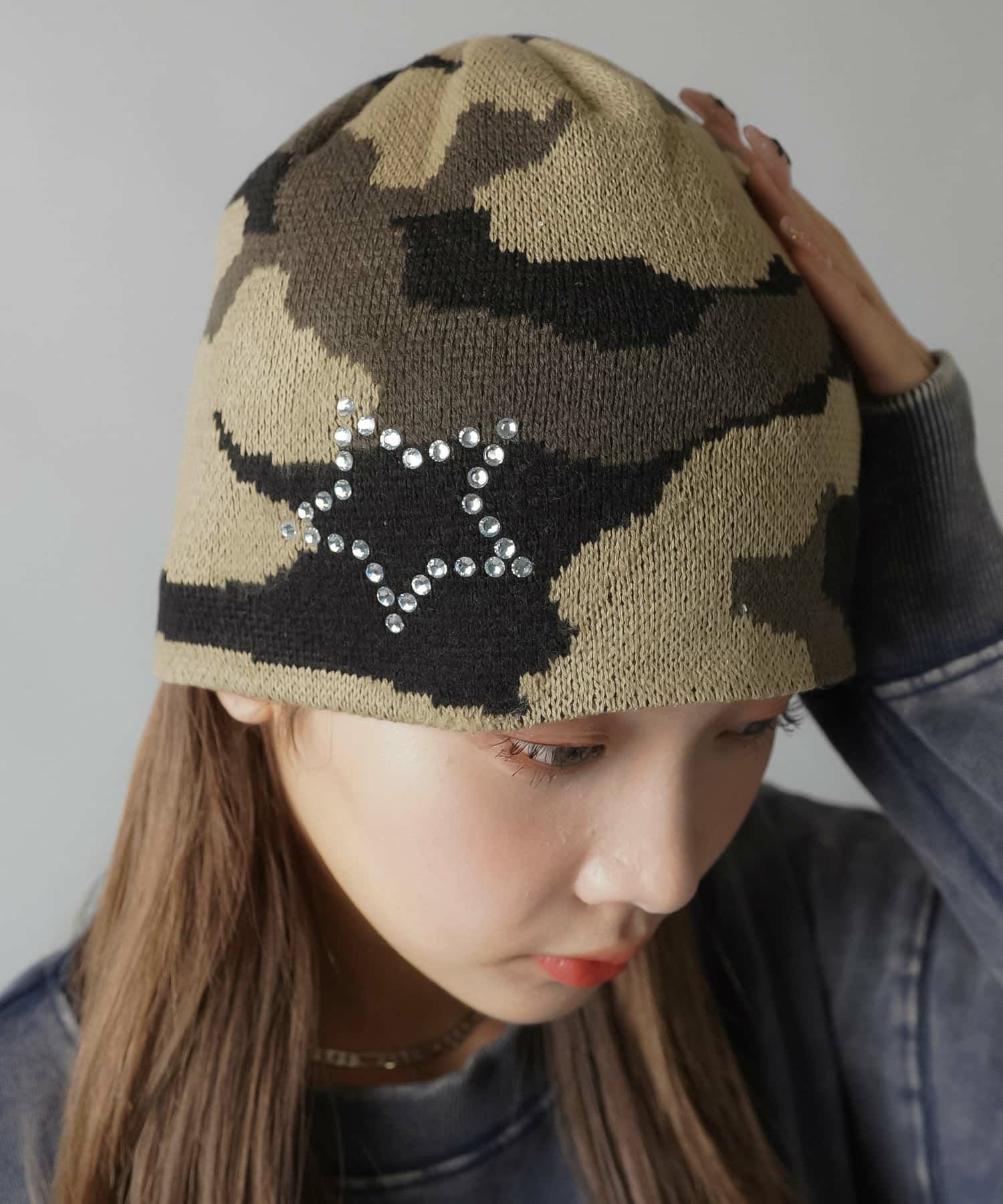97%OFF】迷彩柄/カモ柄ビーニー/ニット帽/スター | SPINNS WEB STORE