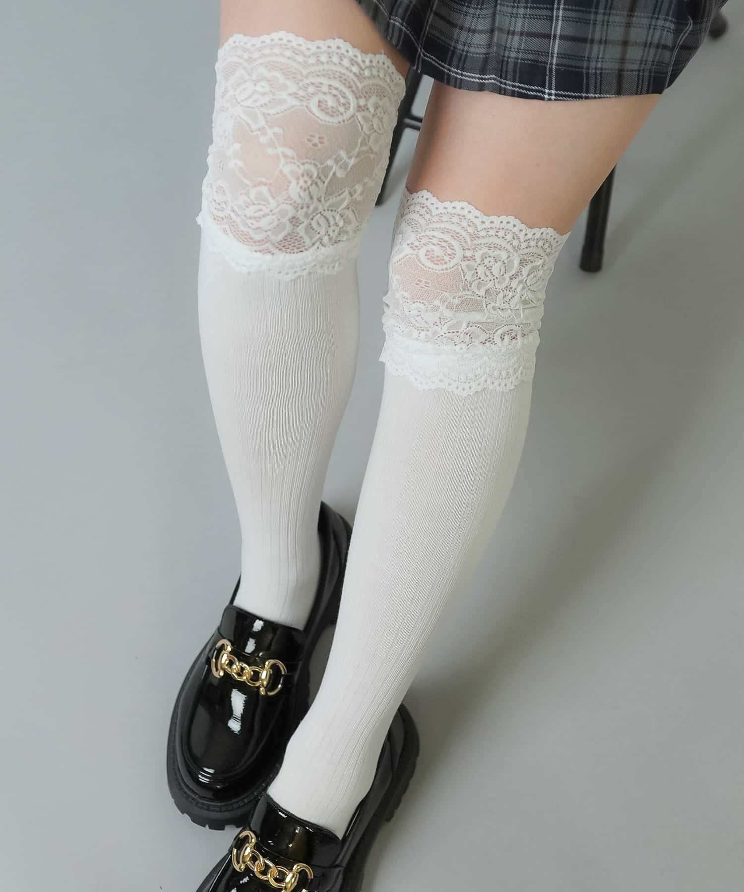 レースニーハイソックス | SPINNS WEB STORE | SPINNS (スピンズ) 公式通販