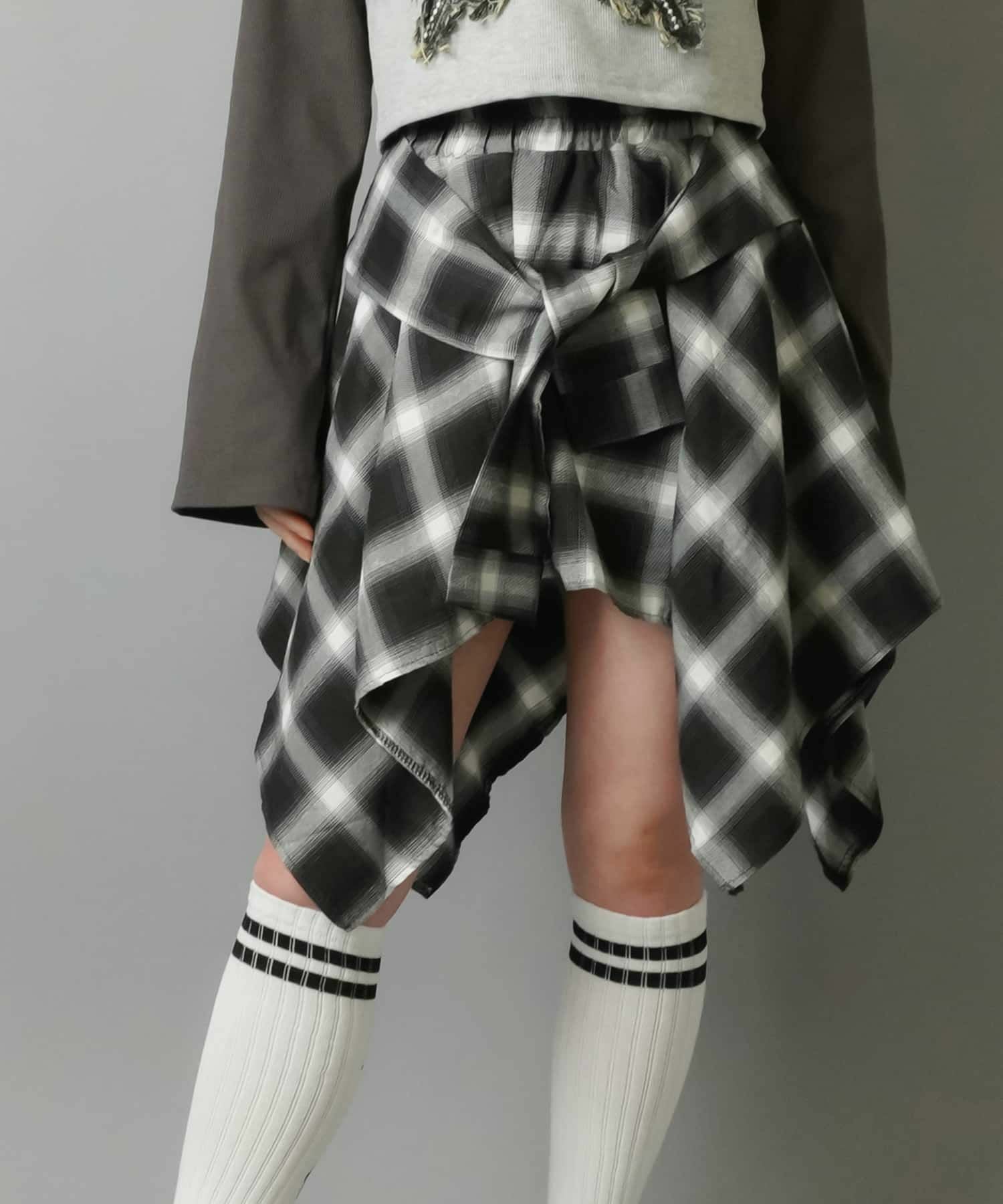 チェックシャツ風スカート｜インナーパンツ付きで便利♪｜SPINNS公式通販