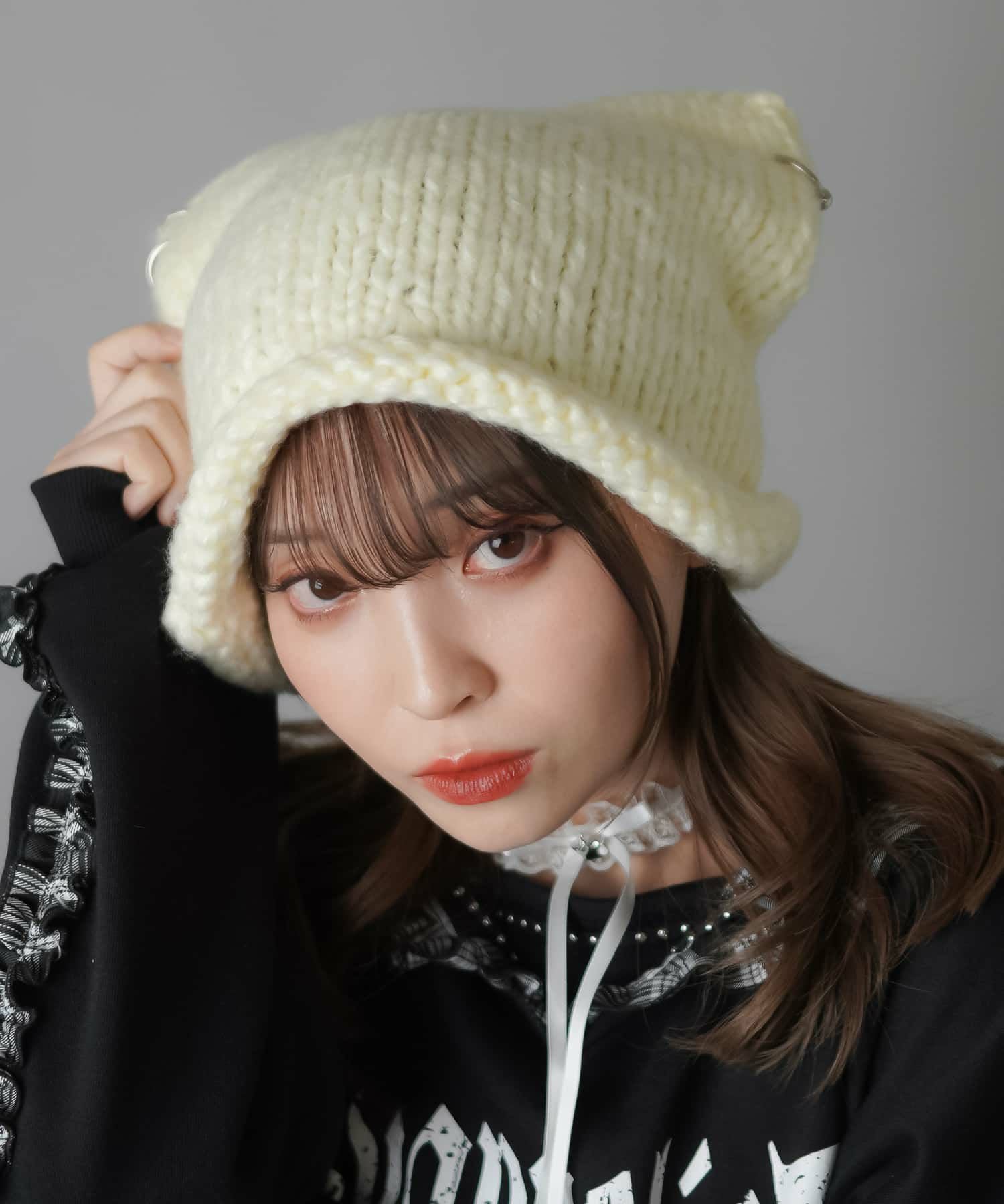 95%OFF】猫耳ニットキャップ/ピアス | SPINNS WEB STORE | SPINNS