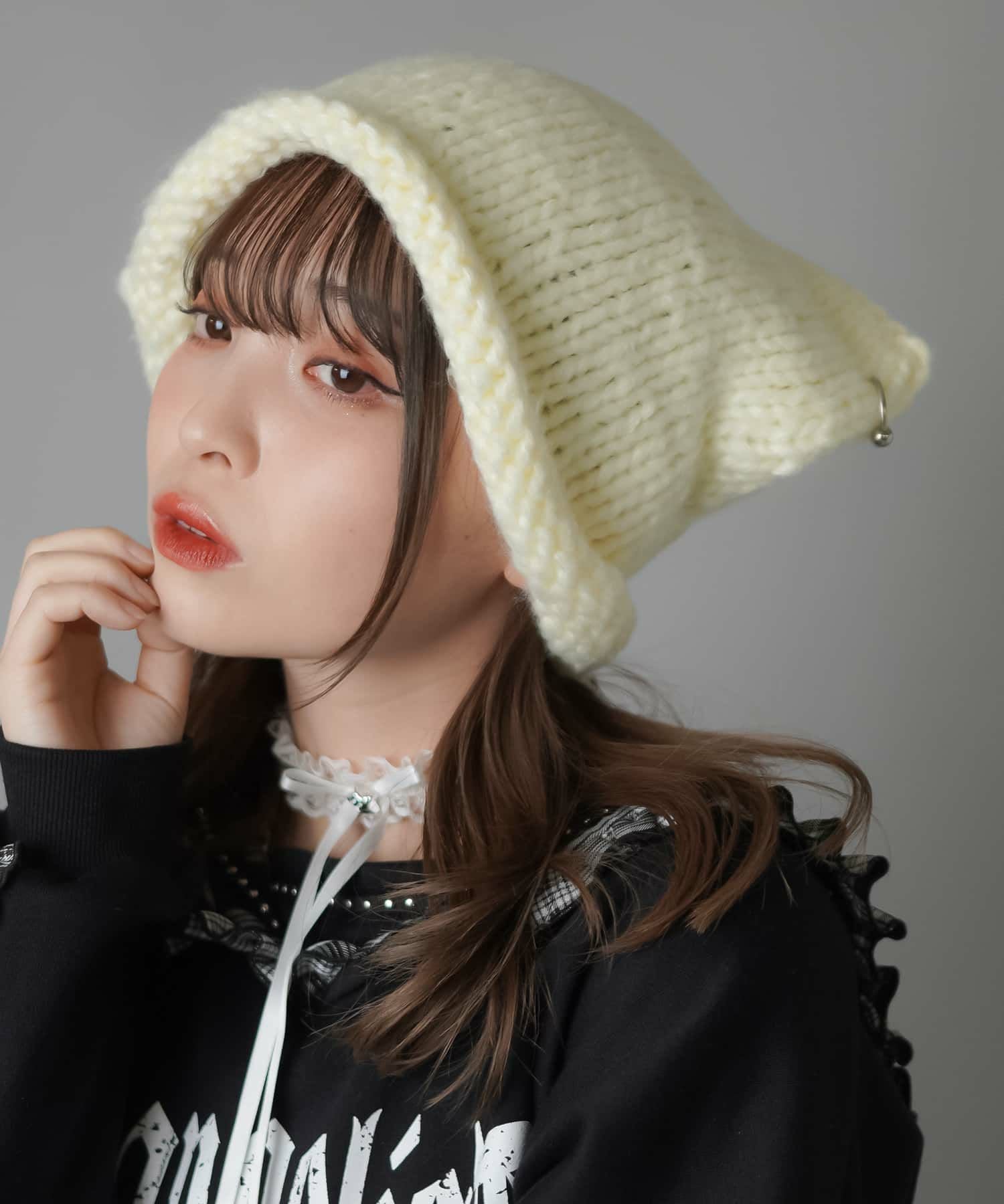 95%OFF】猫耳ニットキャップ/ピアス | SPINNS WEB STORE | SPINNS