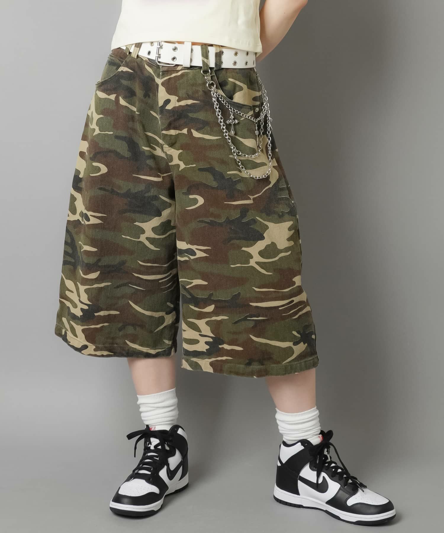 72%OFF】ツイルハーフパンツ/ヒョウ柄/カモ柄 | SPINNS WEB STORE