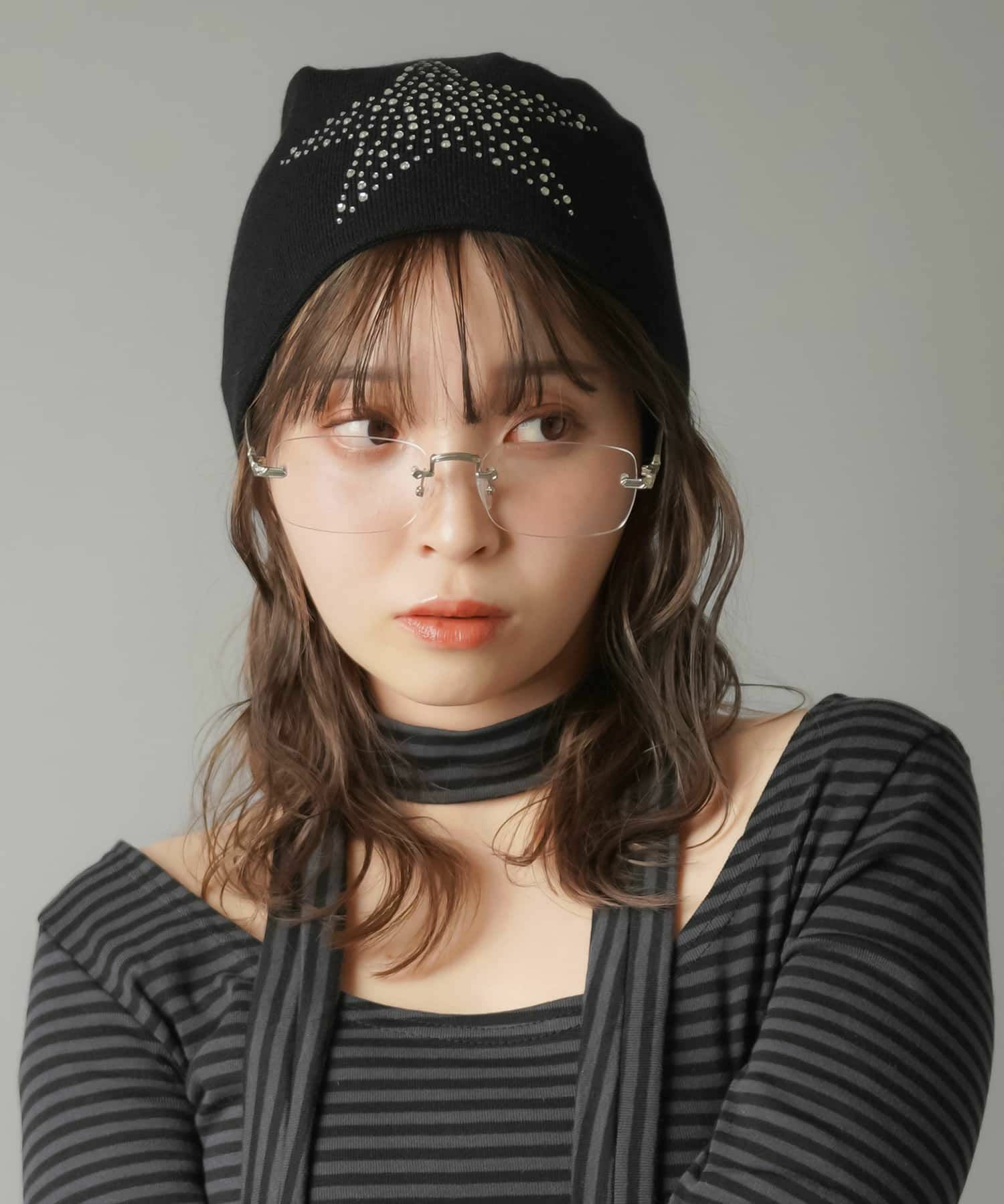 95%OFF】シングルビーニー/ニット帽/ラインストーン | SPINNS WEB