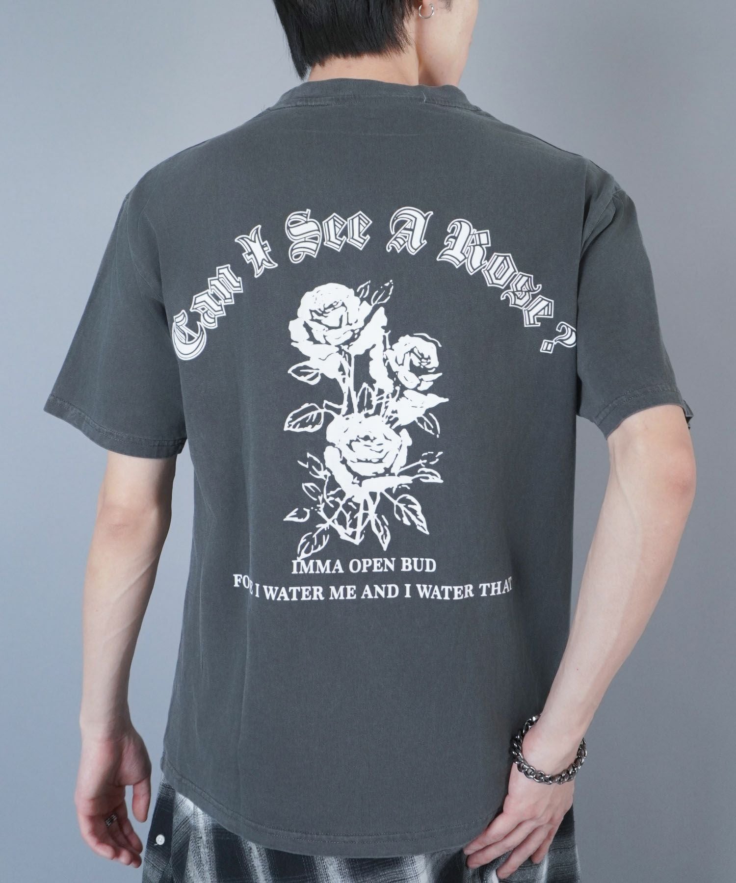 84%OFF】ピグメントバックプリントTシャツ/ローズ | SPINNS WEB STORE
