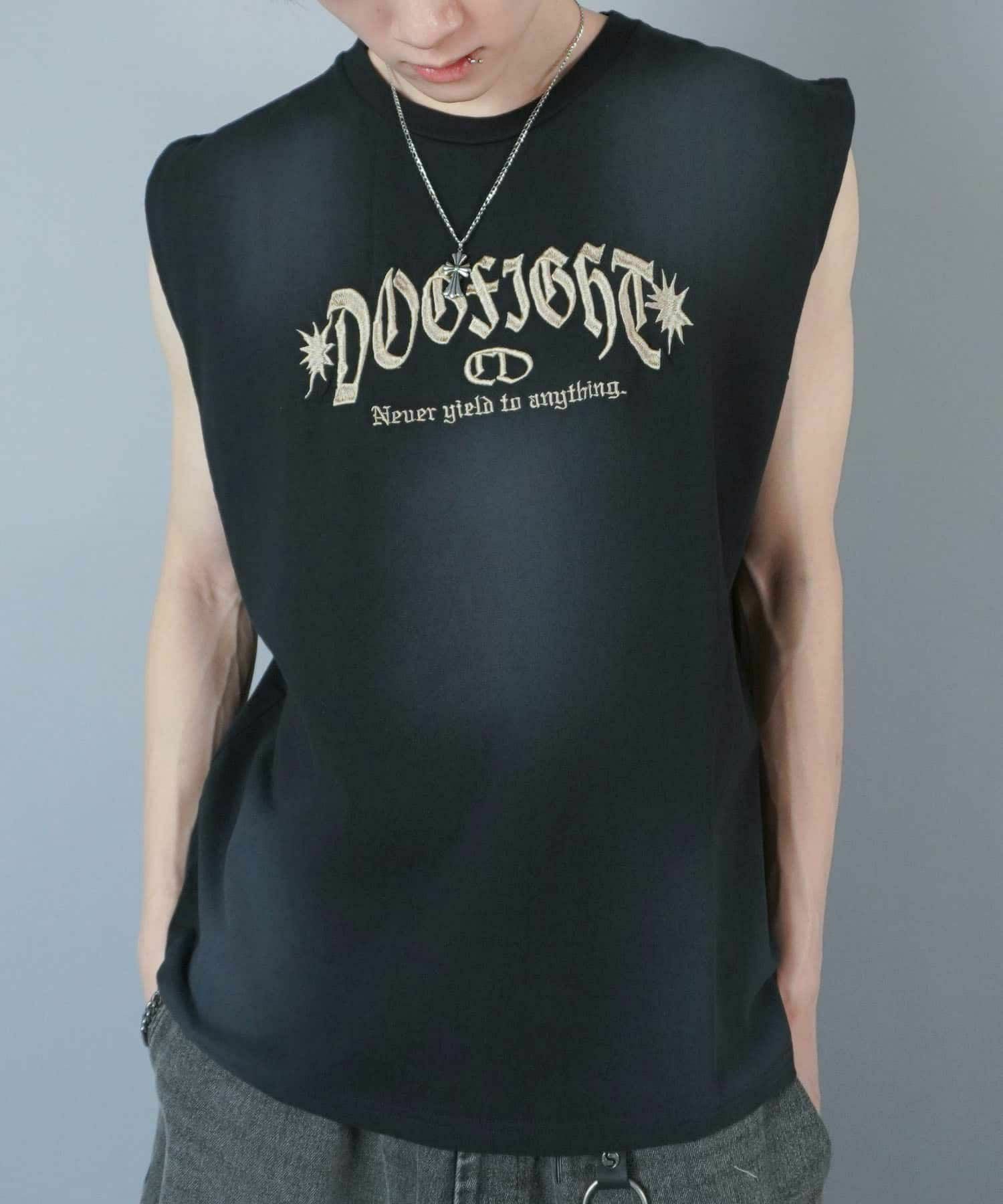84%OFF】グランジノースリーブロゴTシャツ/DOGFIGHT | SPINNS WEB