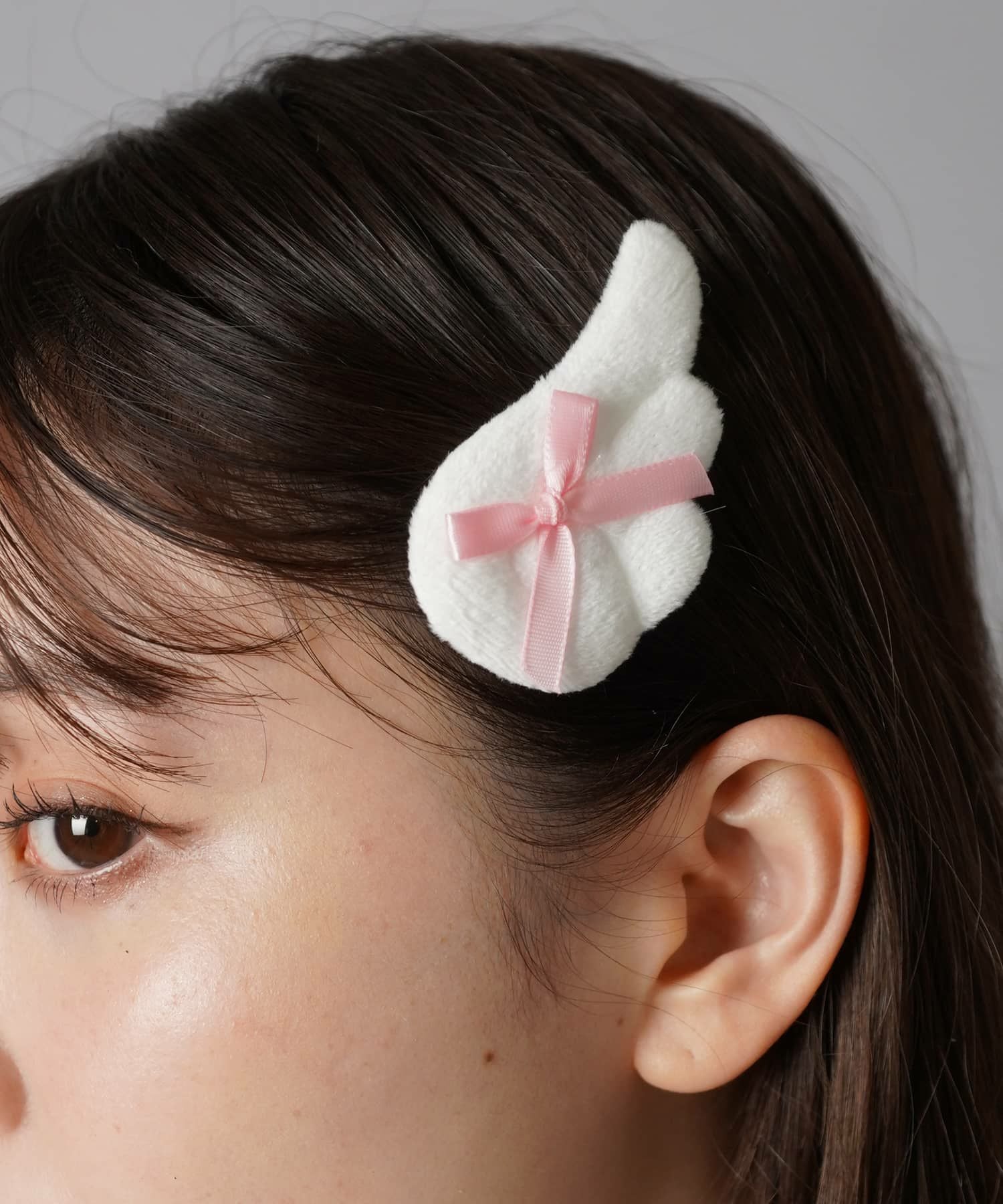 ⓝⓔⓦ【リボン付き天使の羽】ベビーヘアクリップ　キッズヘアクリップ　ヘアゴム 38%OFF】天使の羽根ヘアクリップ/ヘアピン/リボン/2個セット