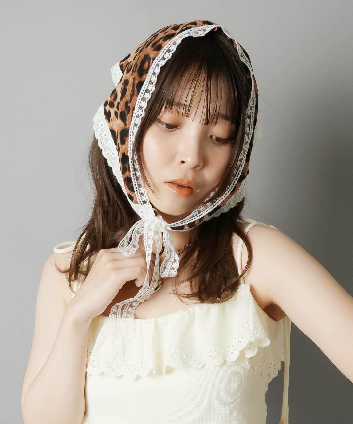 92%OFF】バブーシュカ/ヘアバンド/ヒョウ柄レース/レオパード | SPINNS