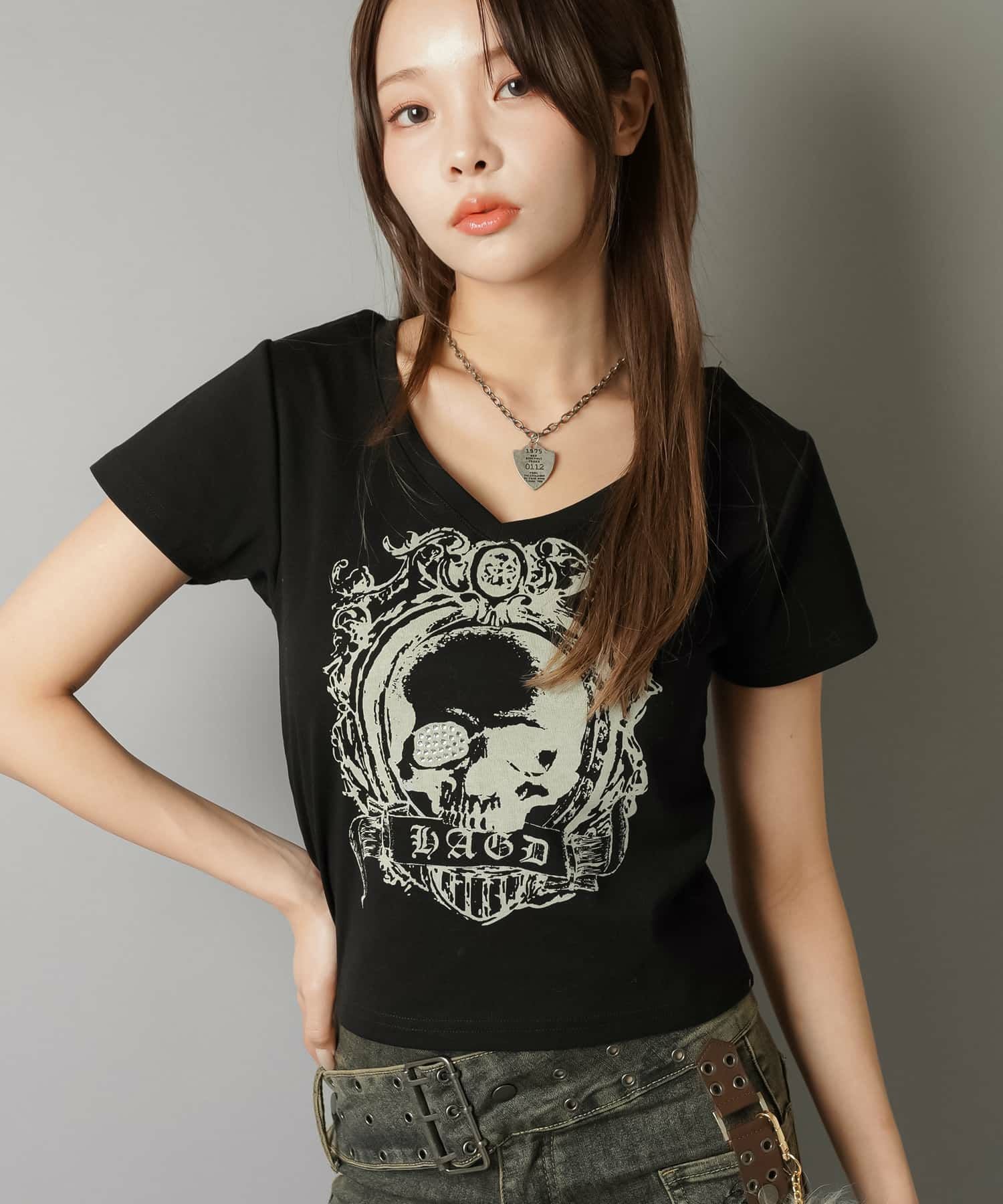 80%OFF】平成ギャルTシャツ/Vネックスカル | SPINNS WEB STORE