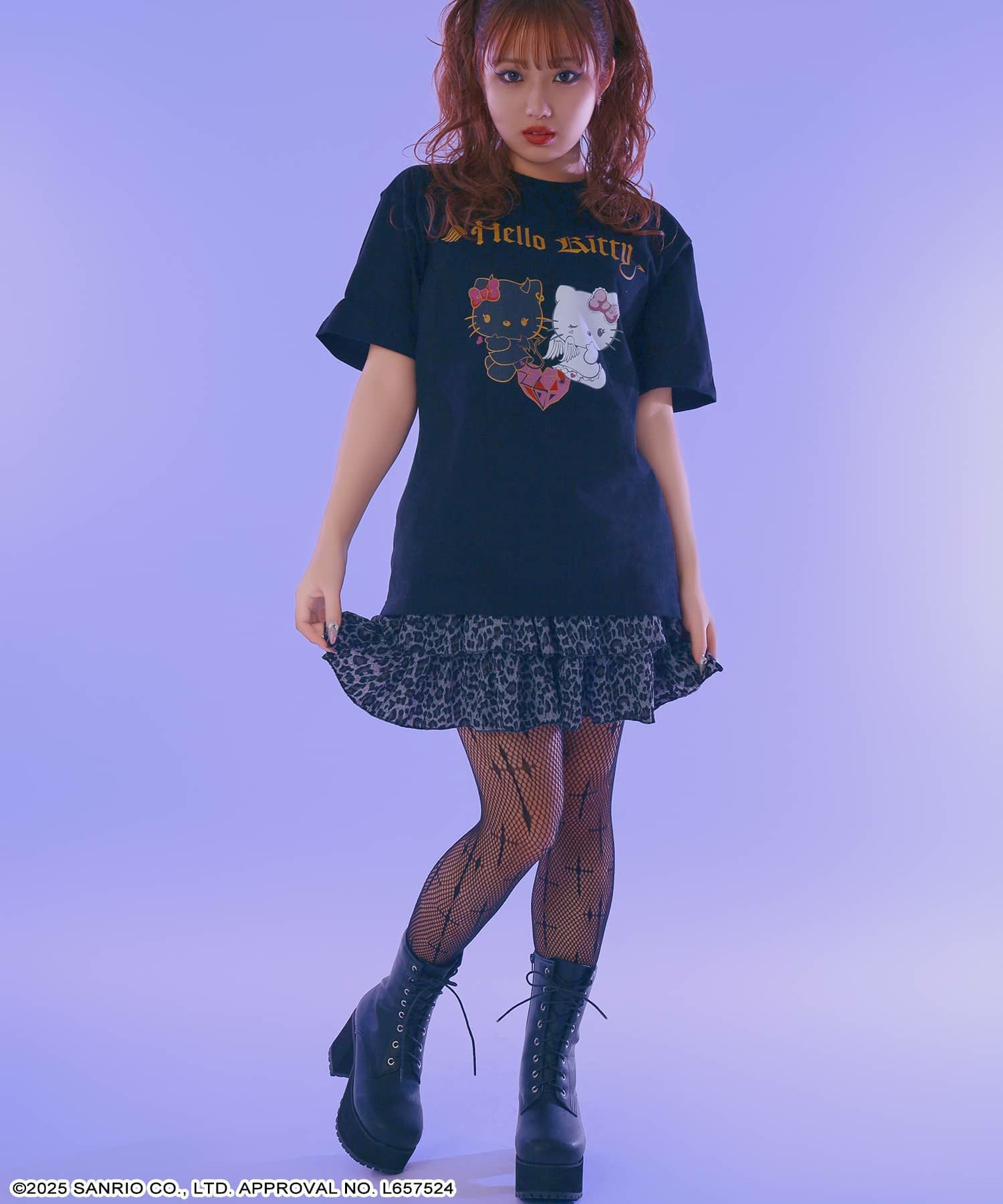 88%OFF】『ハローキティ×SPINNS 天使小悪魔シリーズ』 ビッグTシャツ