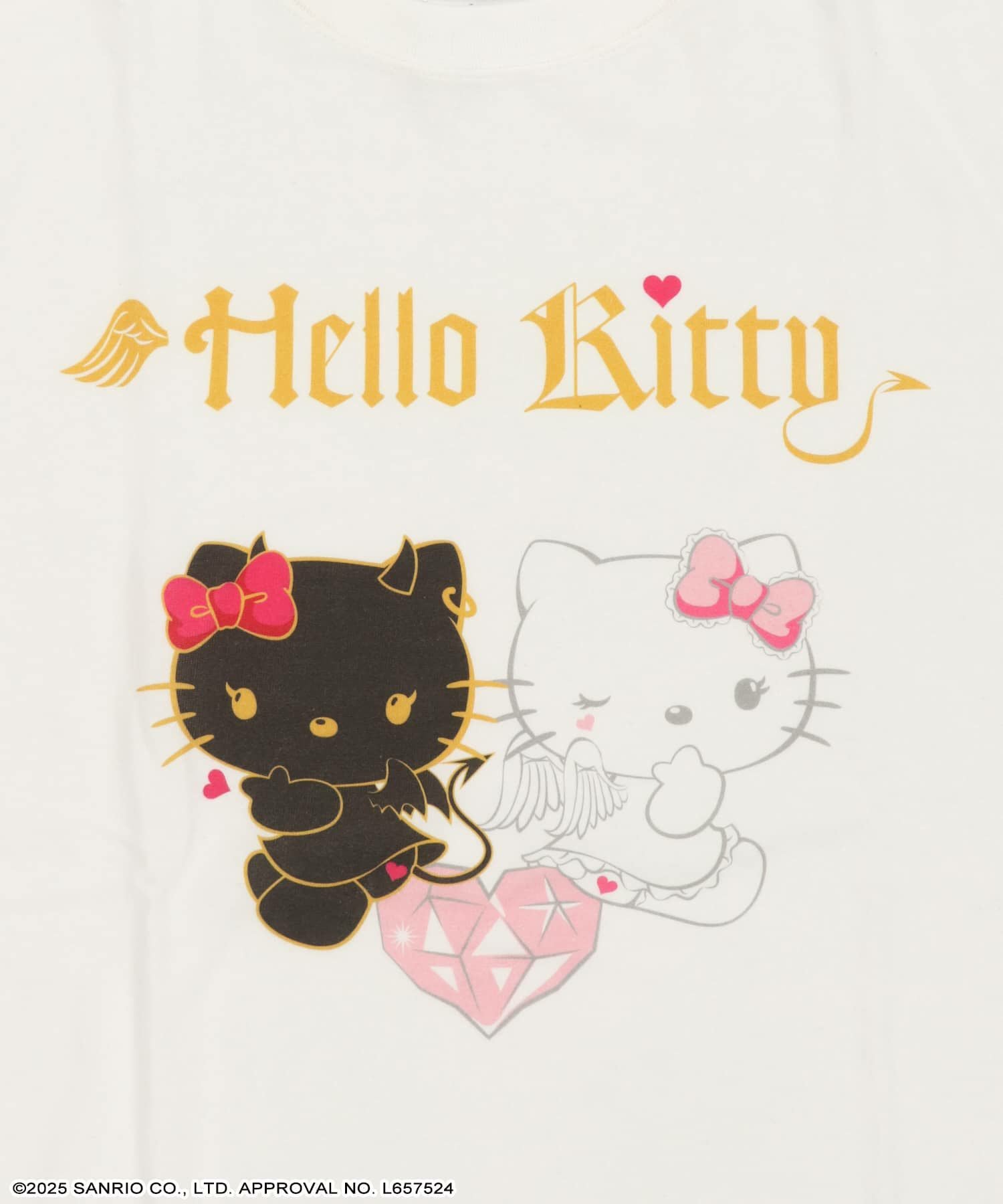 88%OFF】『ハローキティ×SPINNS 天使小悪魔シリーズ』 ビッグTシャツ