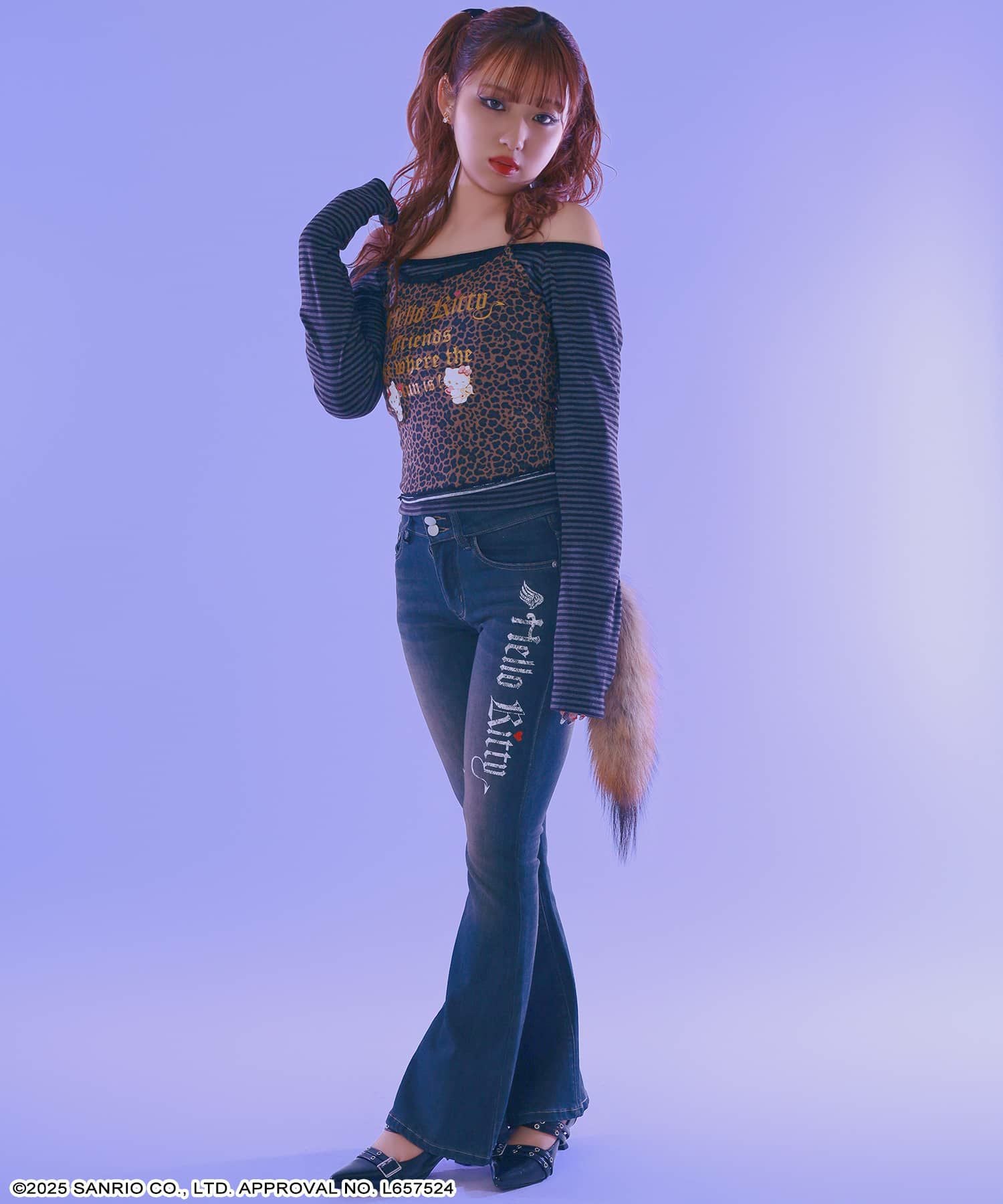 17%OFF】『ハローキティ×SPINNS 天使小悪魔シリーズ』 デニムフレア