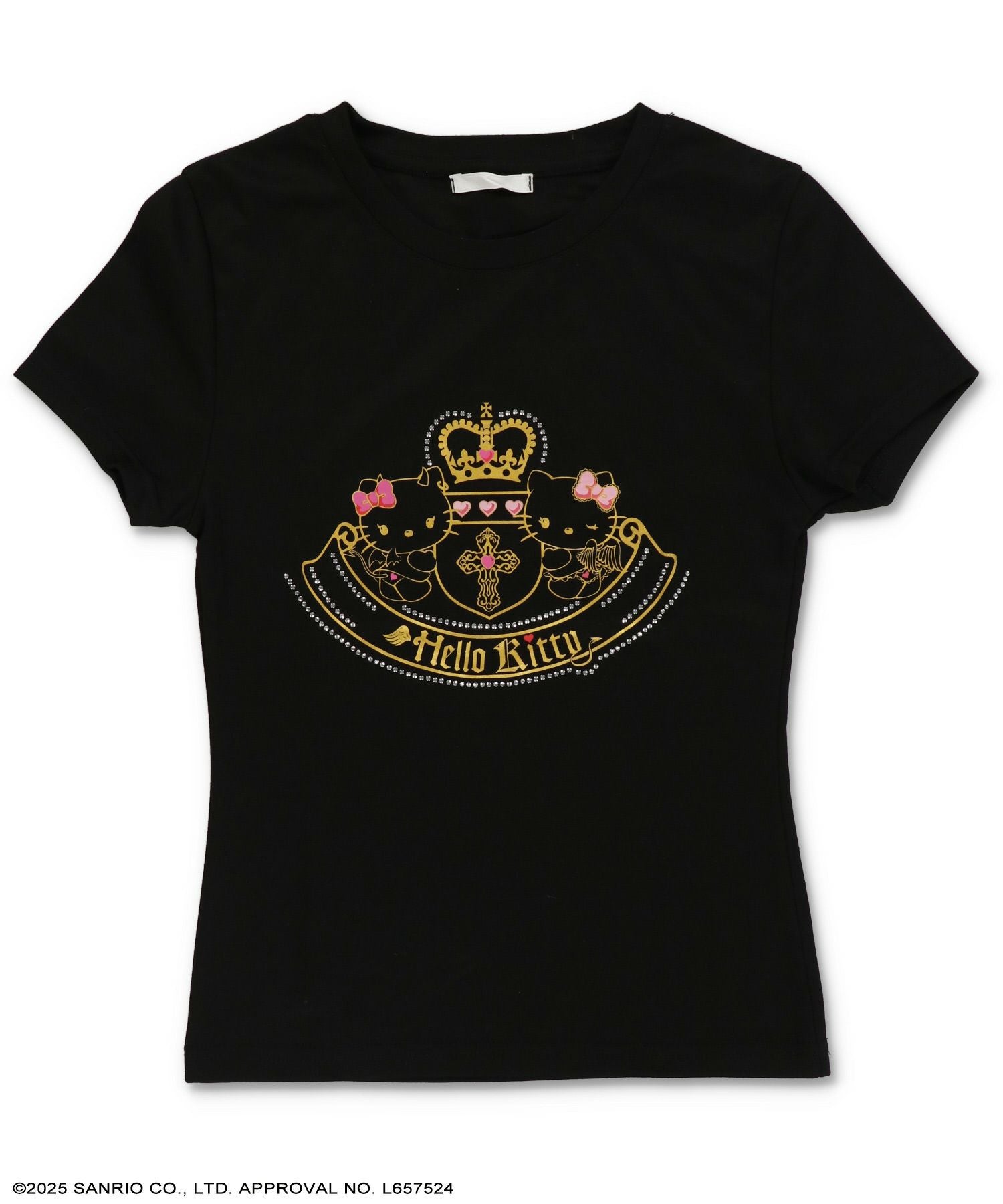 小悪魔キティちゃんTシャツ 半袖 Tシャツ Vネック・バッドボーイチャッピーラブスハローキティ