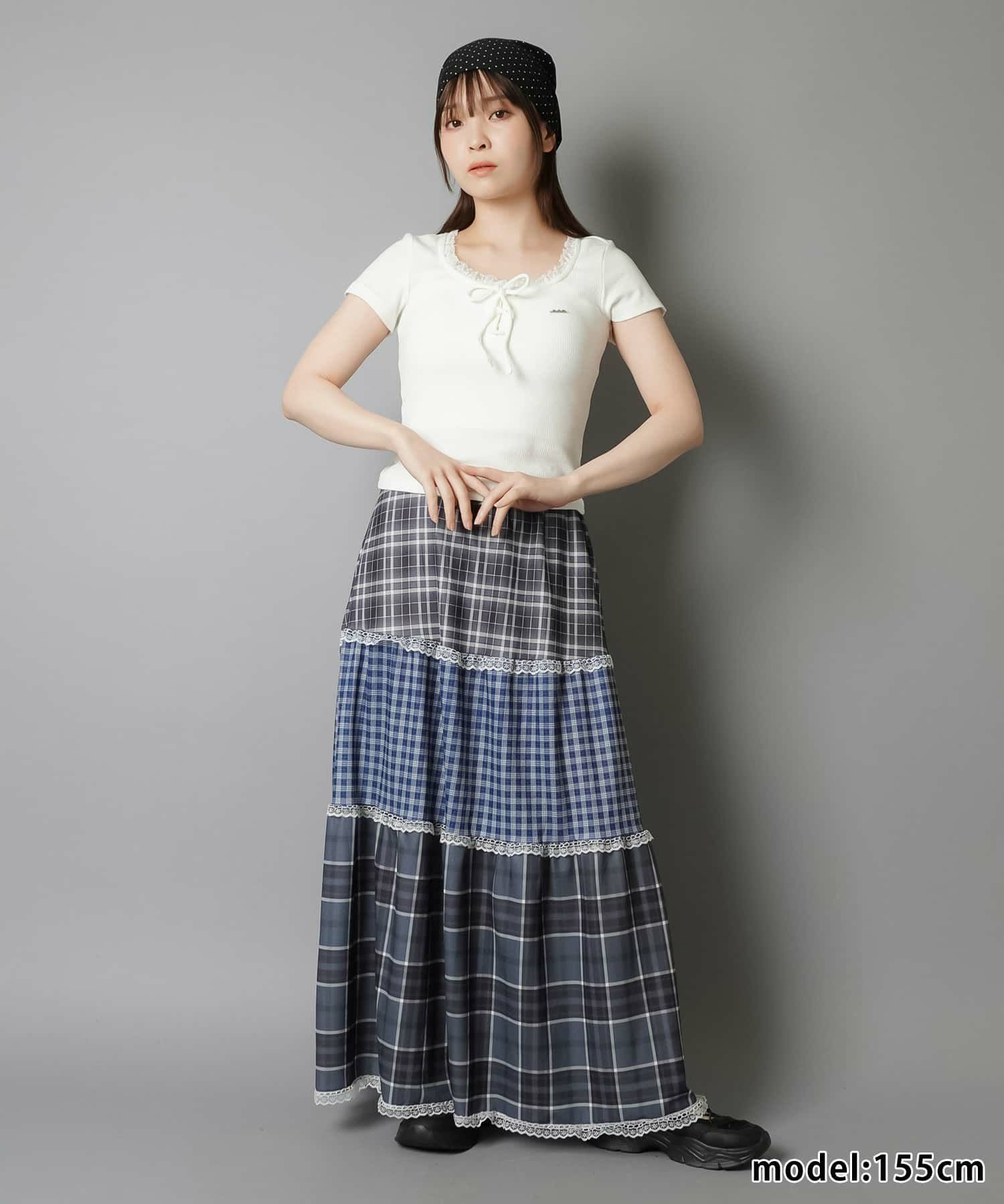 51%OFF】ロングスカート/つぎはぎチェック/パッチワーク/#NEO森ガール