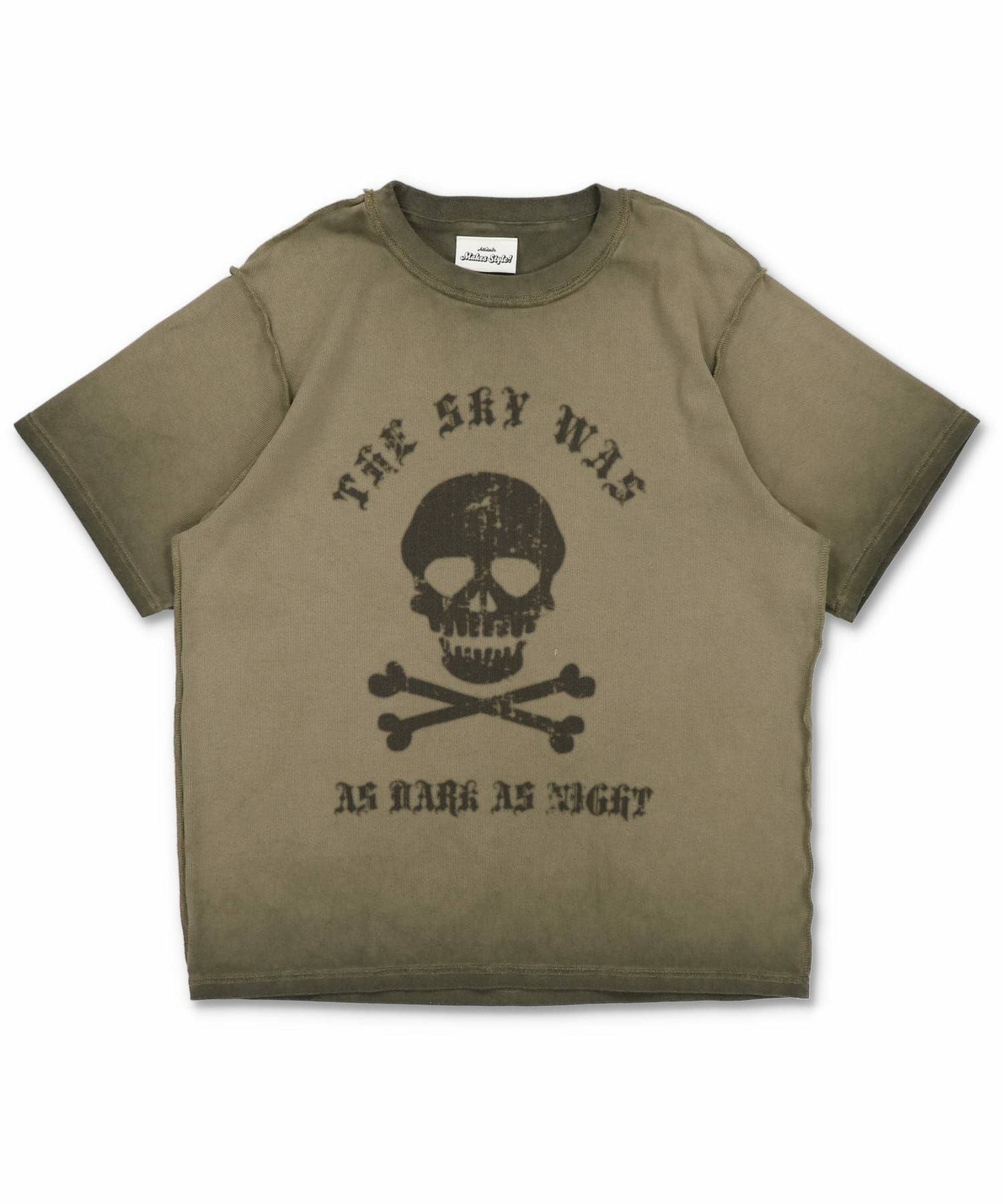 92%OFF】グランジTシャツカットソー/スカルプリント/ヴィンテージ