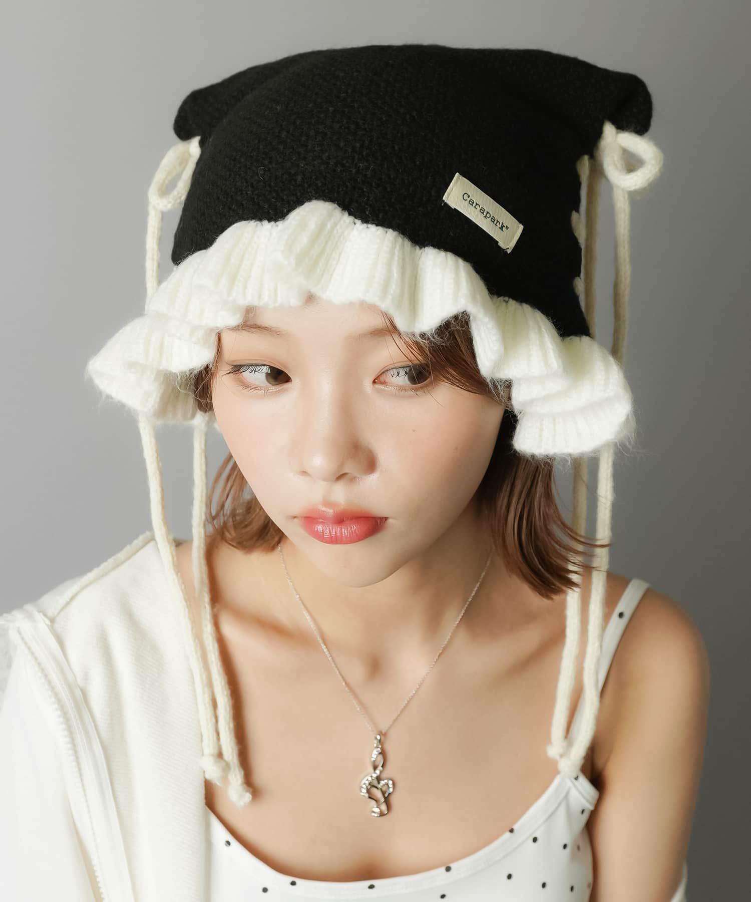 80%OFF】猫耳ニット帽/フリルリボン | SPINNS WEB STORE | SPINNS